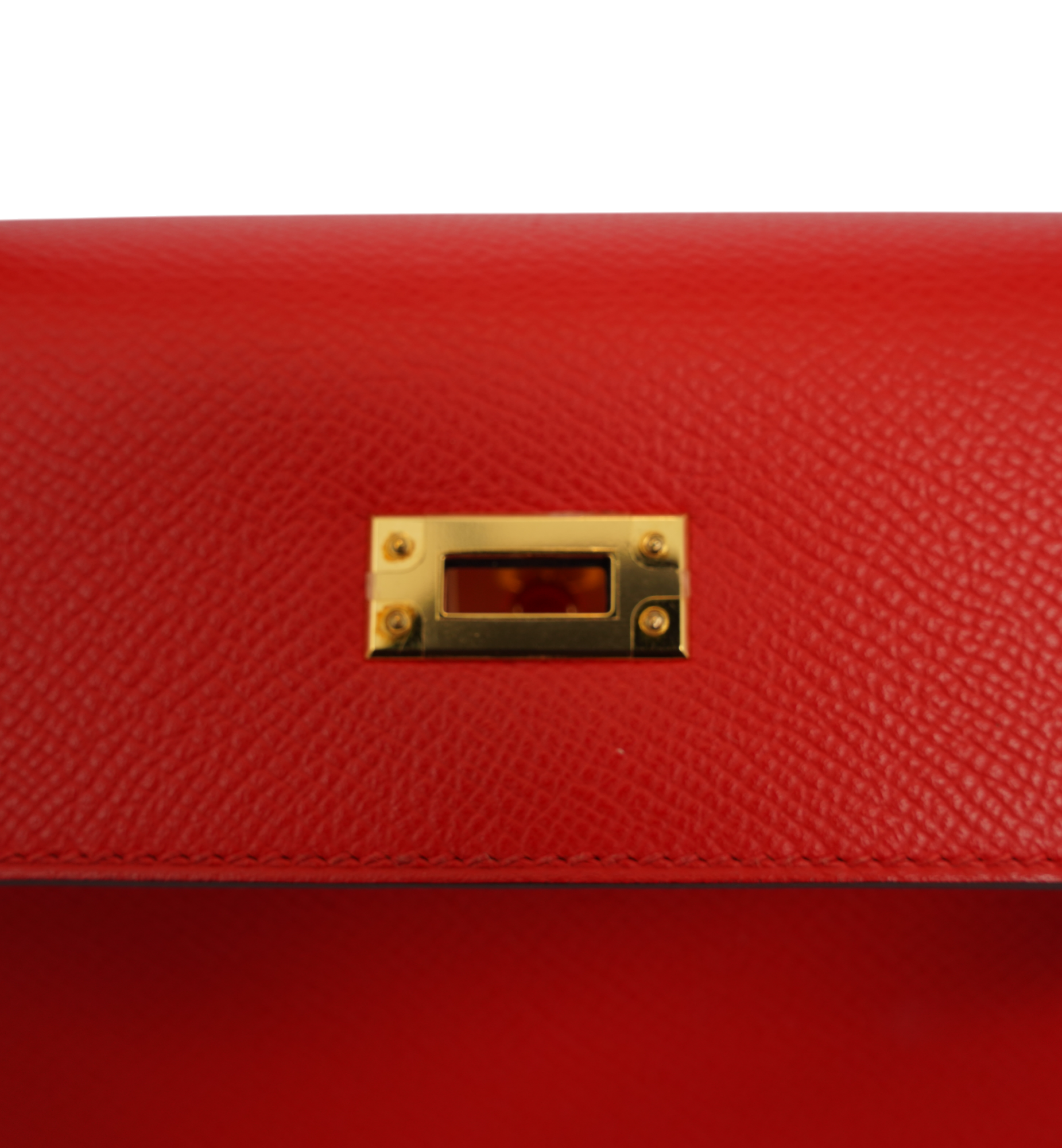 Hermès Kelly 25 Special Order Epsom Rouge de Coeur (S3) | Blue Zellige GHW