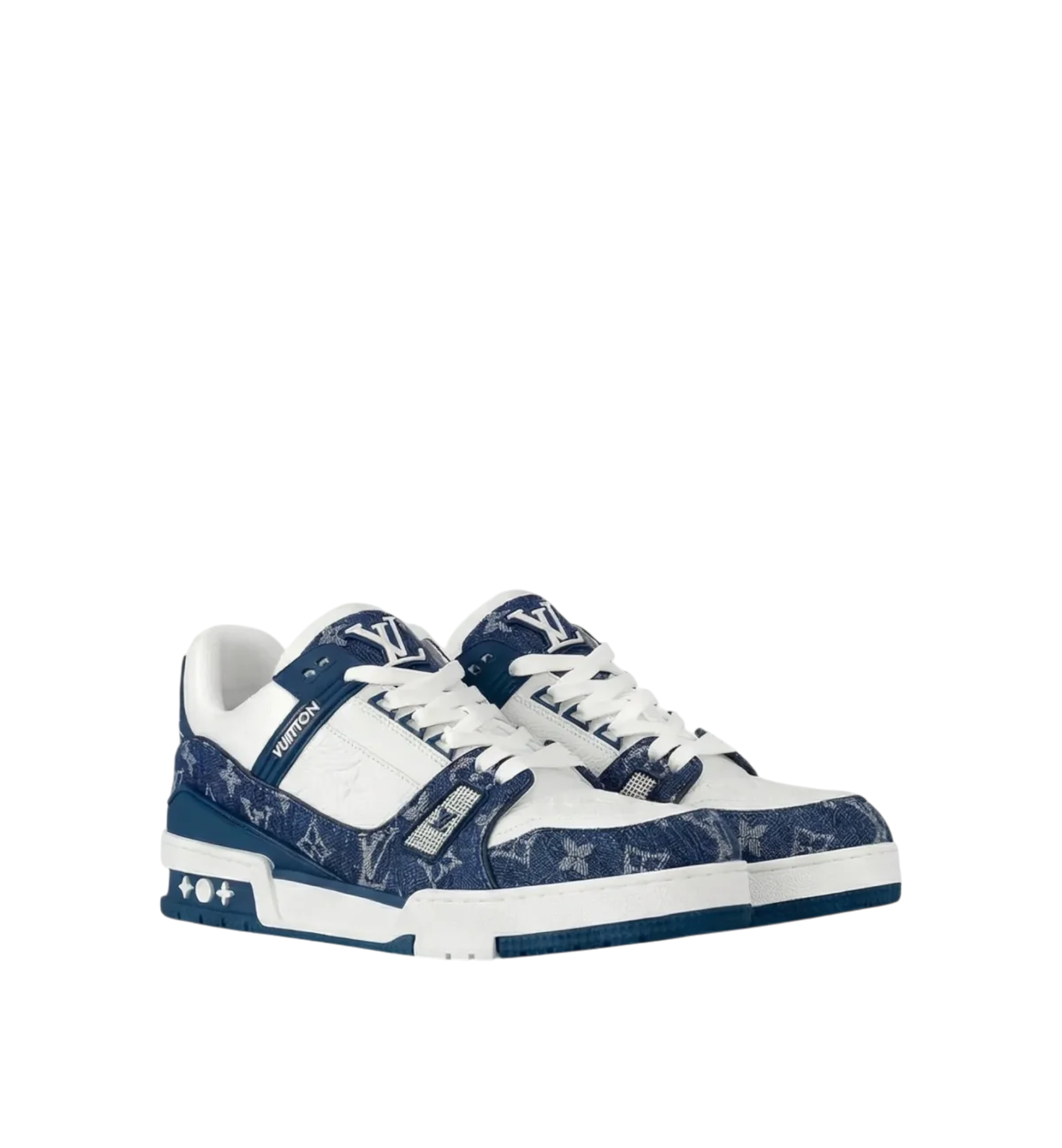 Louis Vuitton LV Trainer Monogram Denim White Blue