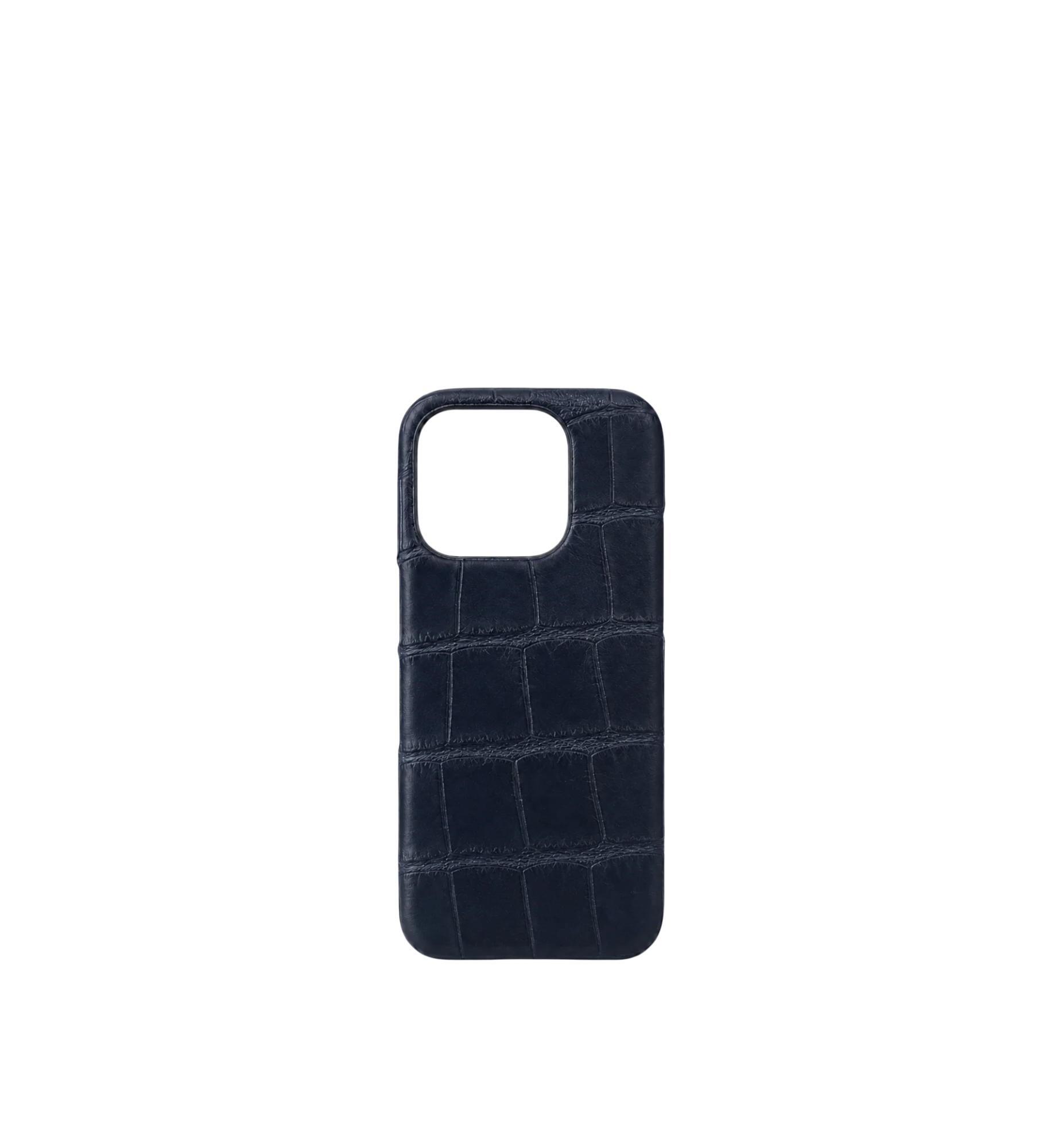 Marina De Golle Crocodile leather phone case Navy 15 Pro max