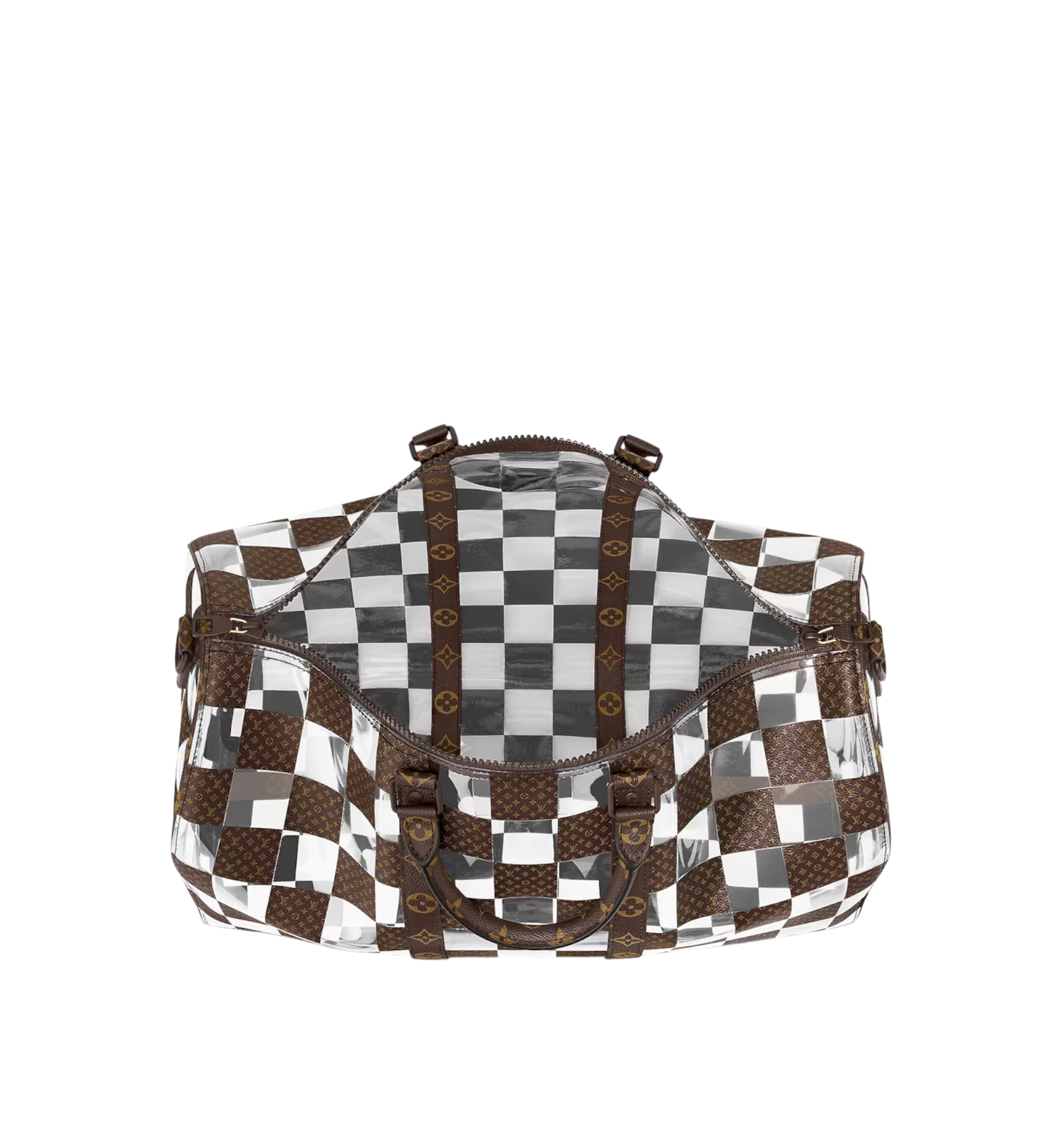 Louis Vuitton Keepall Bandouliere 50 Monogram Chess Brown/Clear
