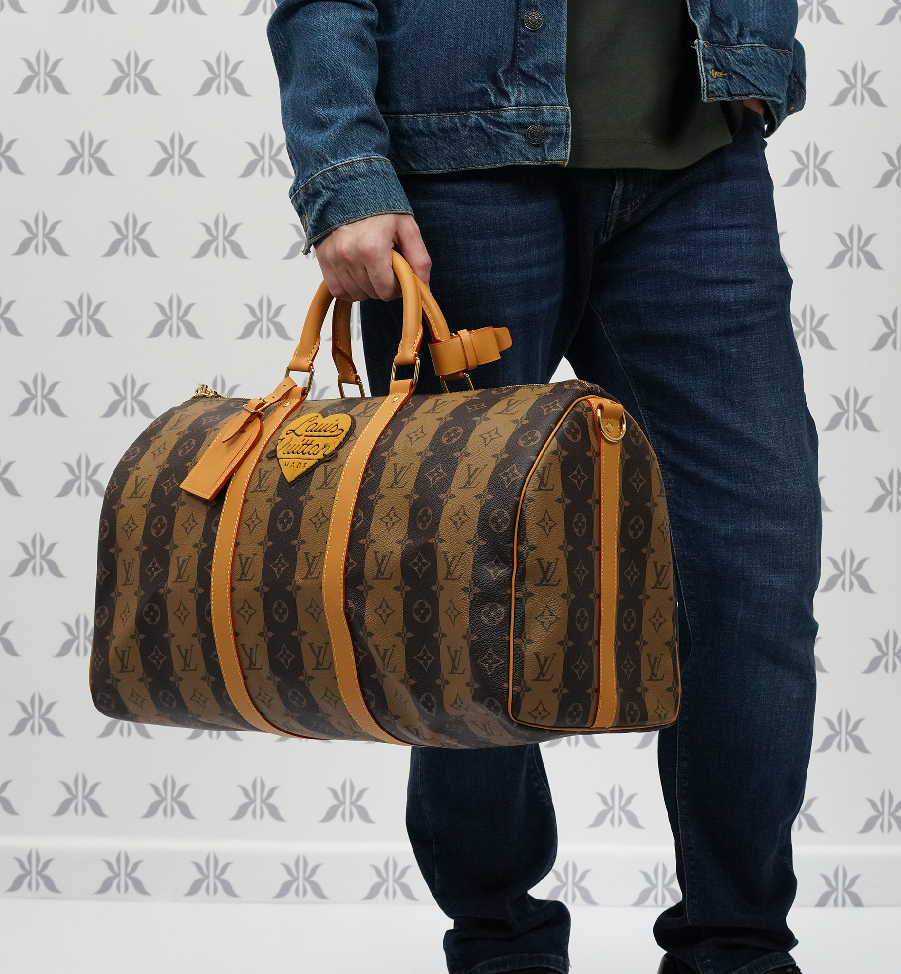 Louis Vuitton Keepall 50 Band. Monogram Stripes Brown