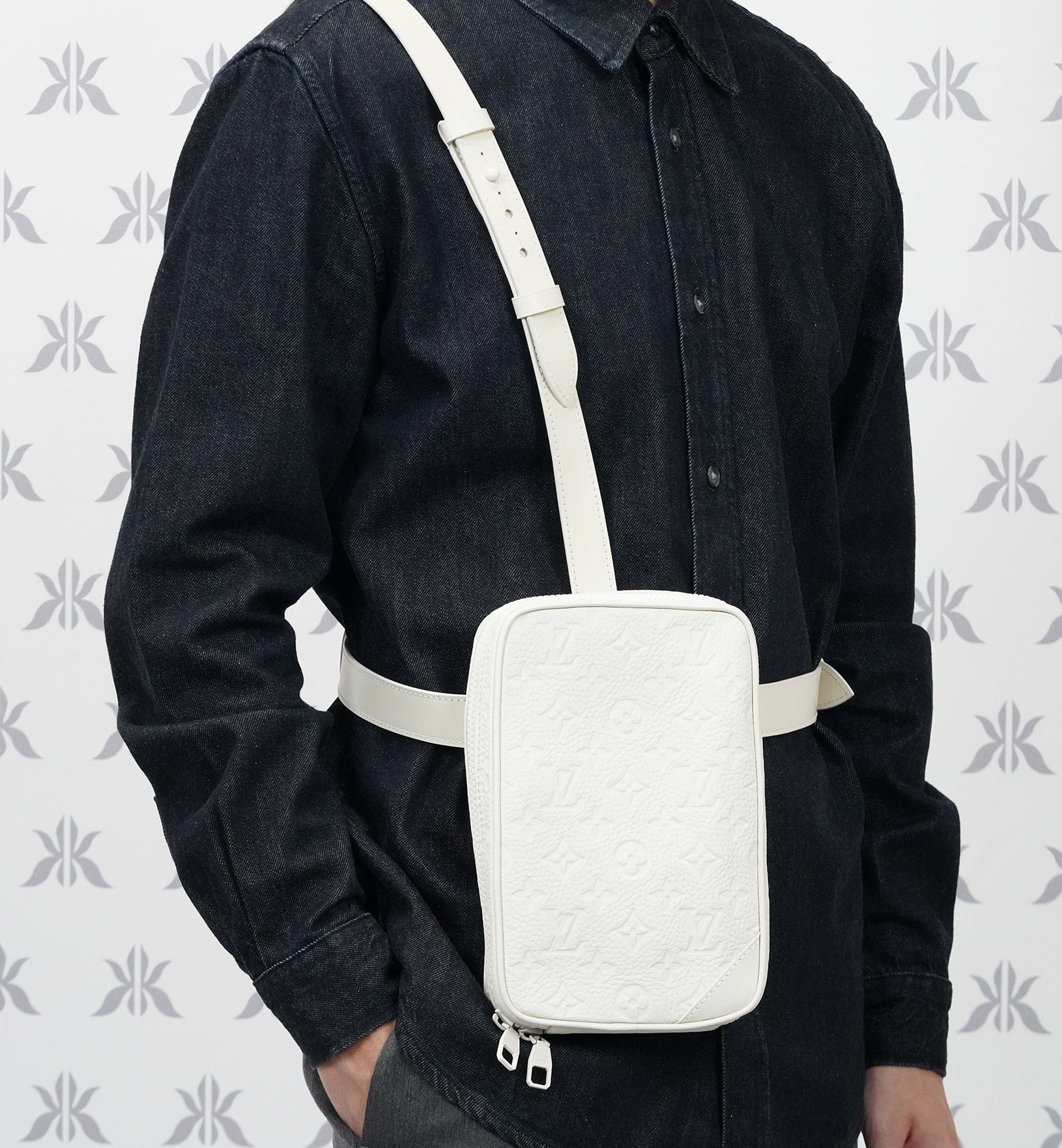 Louis Vuitton Virgil Abloh Utility Belt Bag Taurillon White