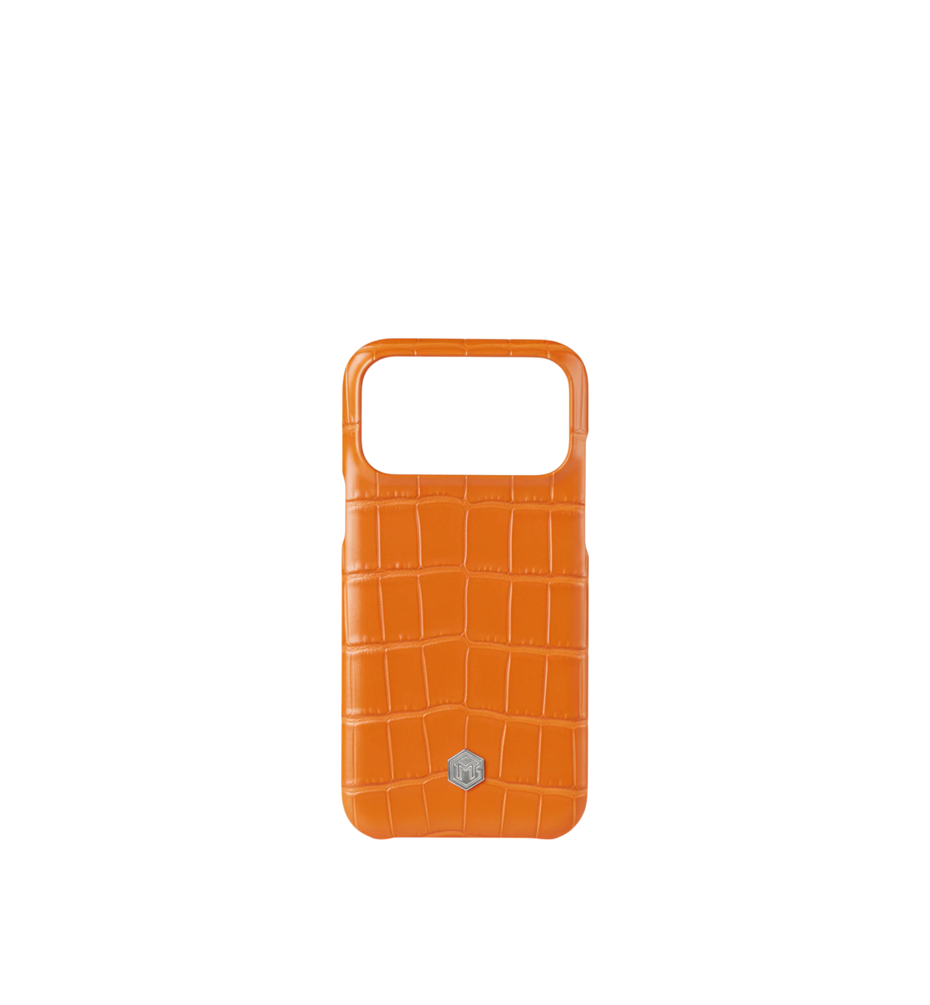 Marina De Golle Crocodile leather phone case Orange 17 Pro Max