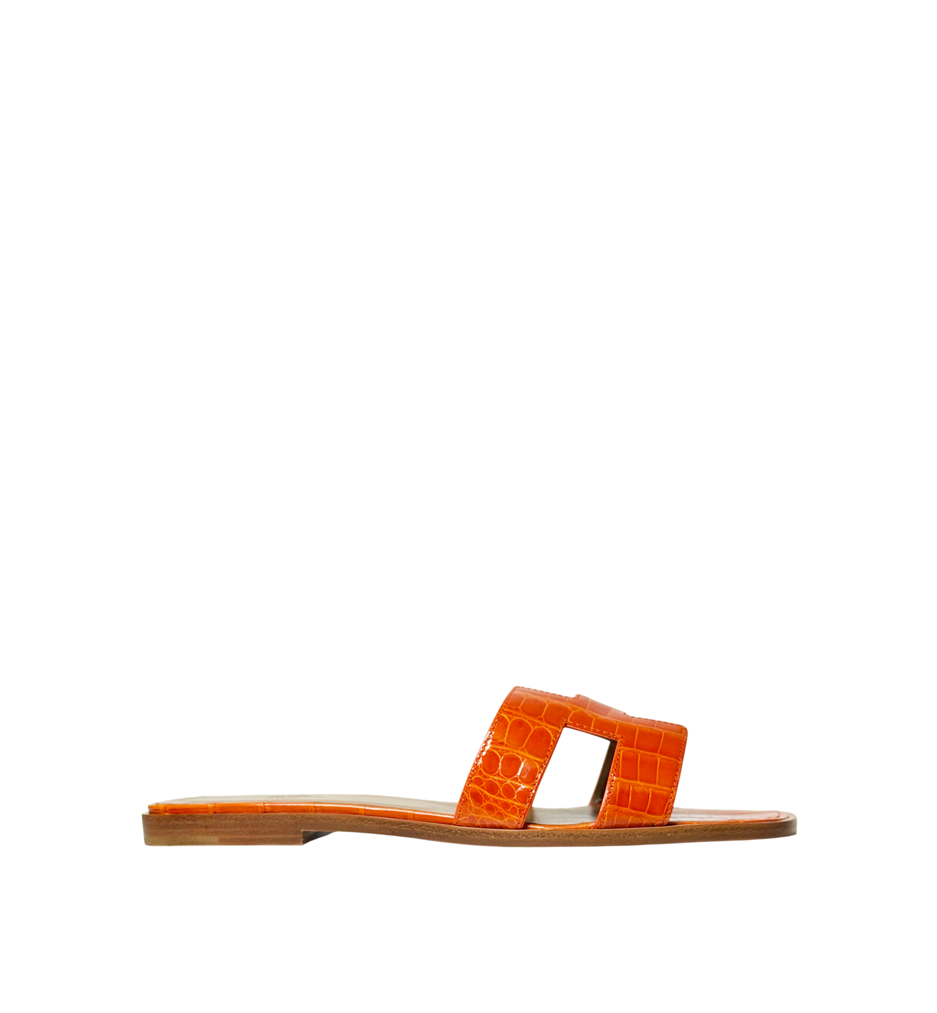 Hermès Oran Alligator Mules Sanguine
