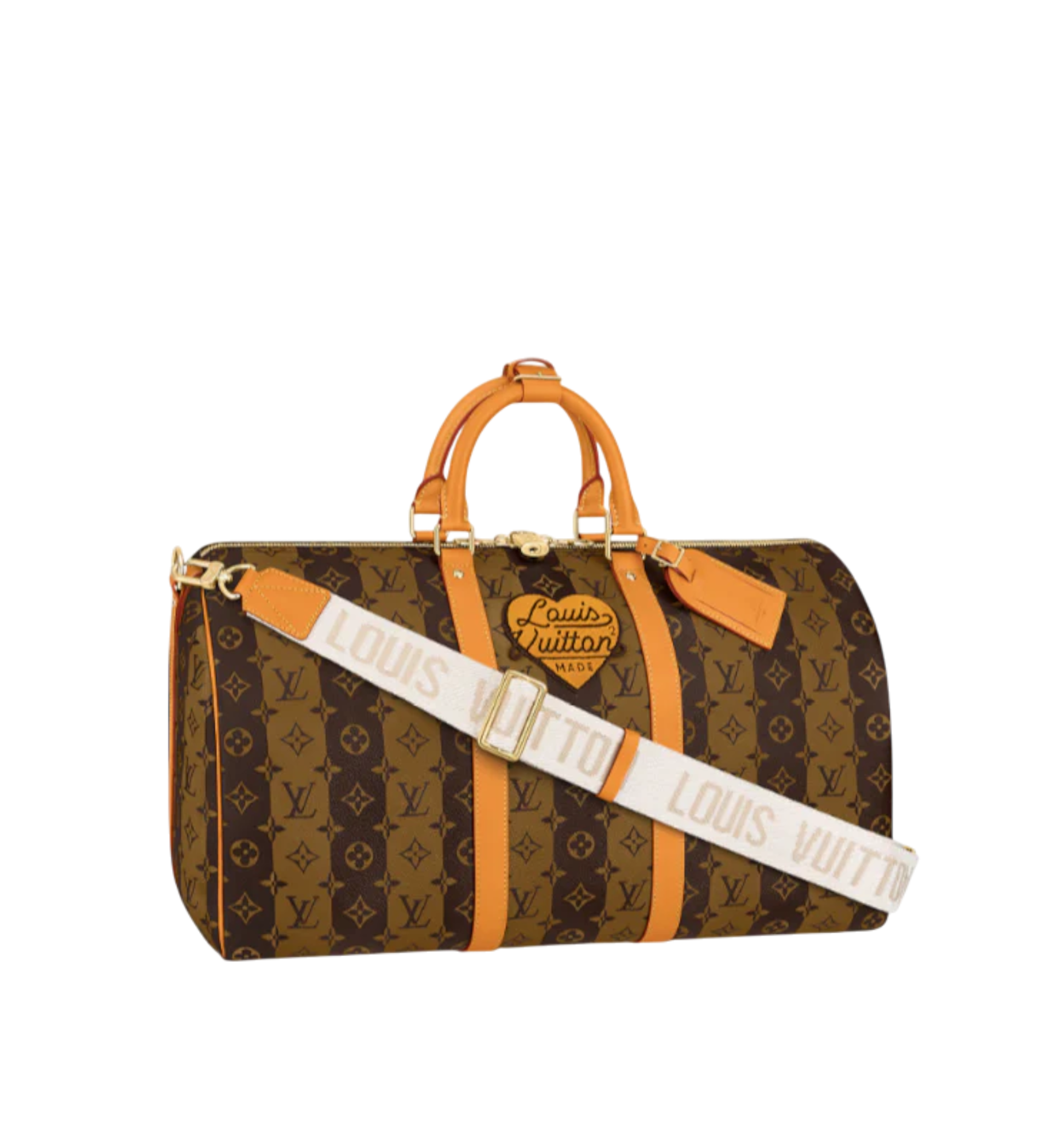 Louis Vuitton Keepall 50 Band. Monogram Stripes Brown