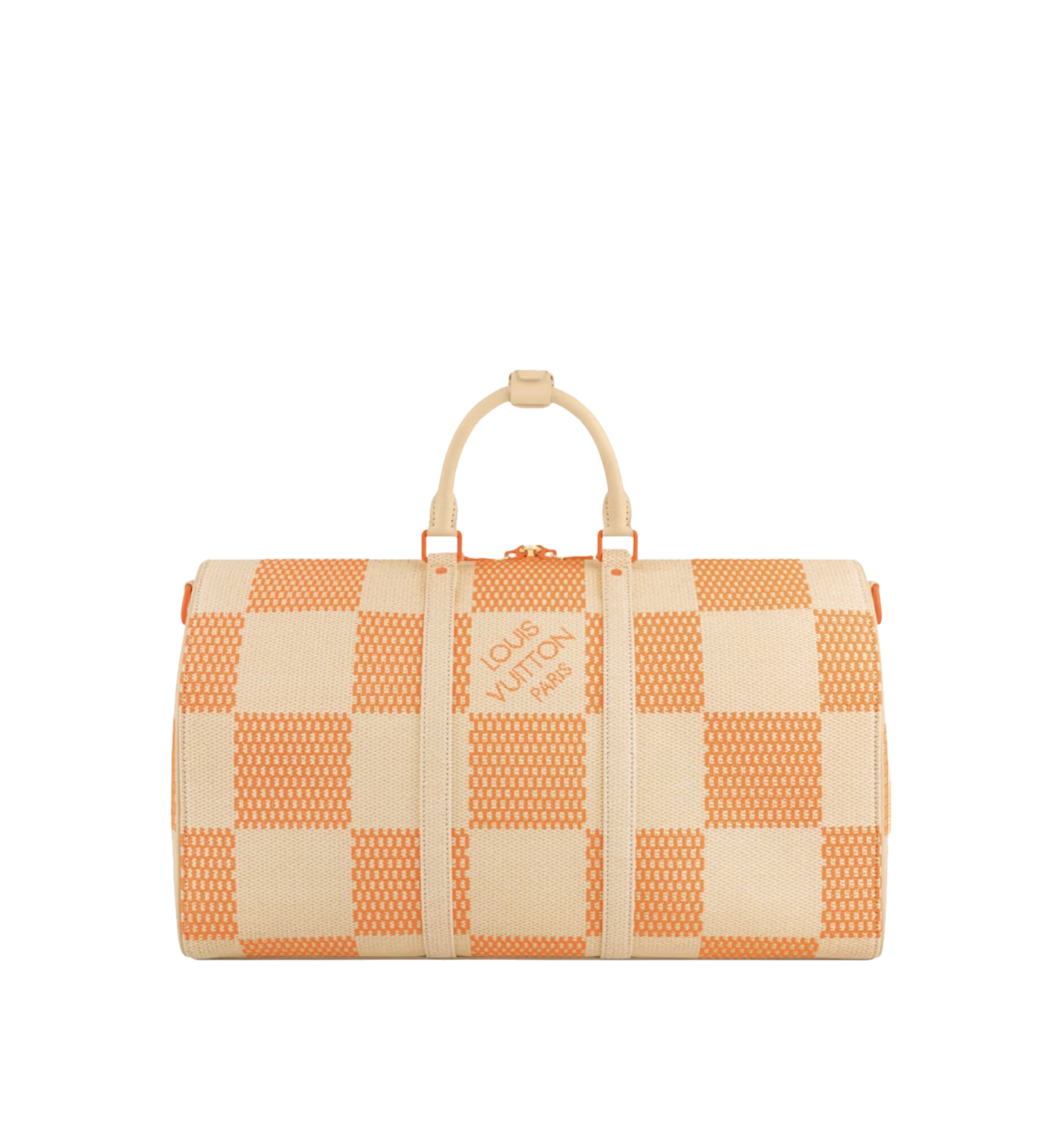 Louis Vuitton Keepall 50 Bandoulière Raphia Orange