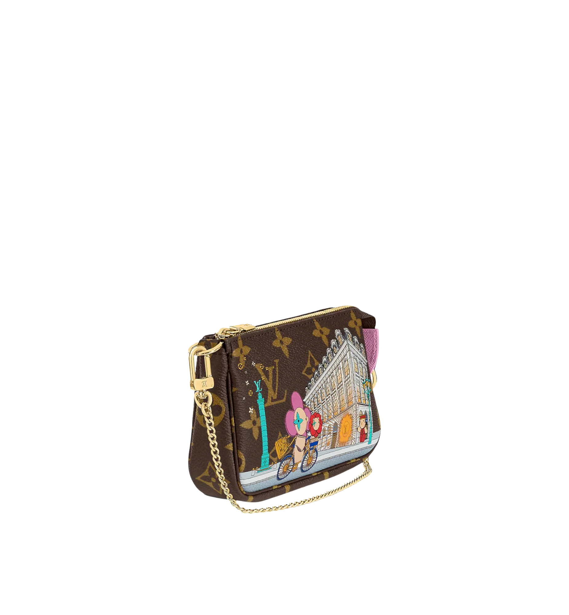 Louis Vuitton Mini Pochette Accessoires Vivienne Holiday Monogram Canvas/Pink