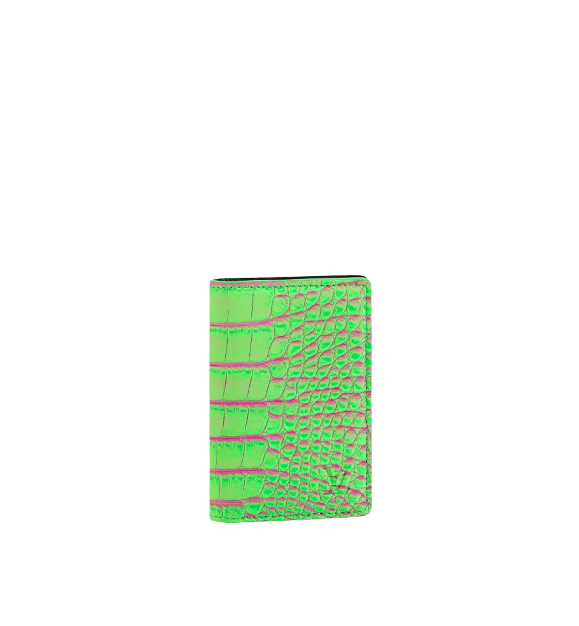 Louis Vuitton Pocket Org Exotic Croco Matte Fluo Green | Fuschia