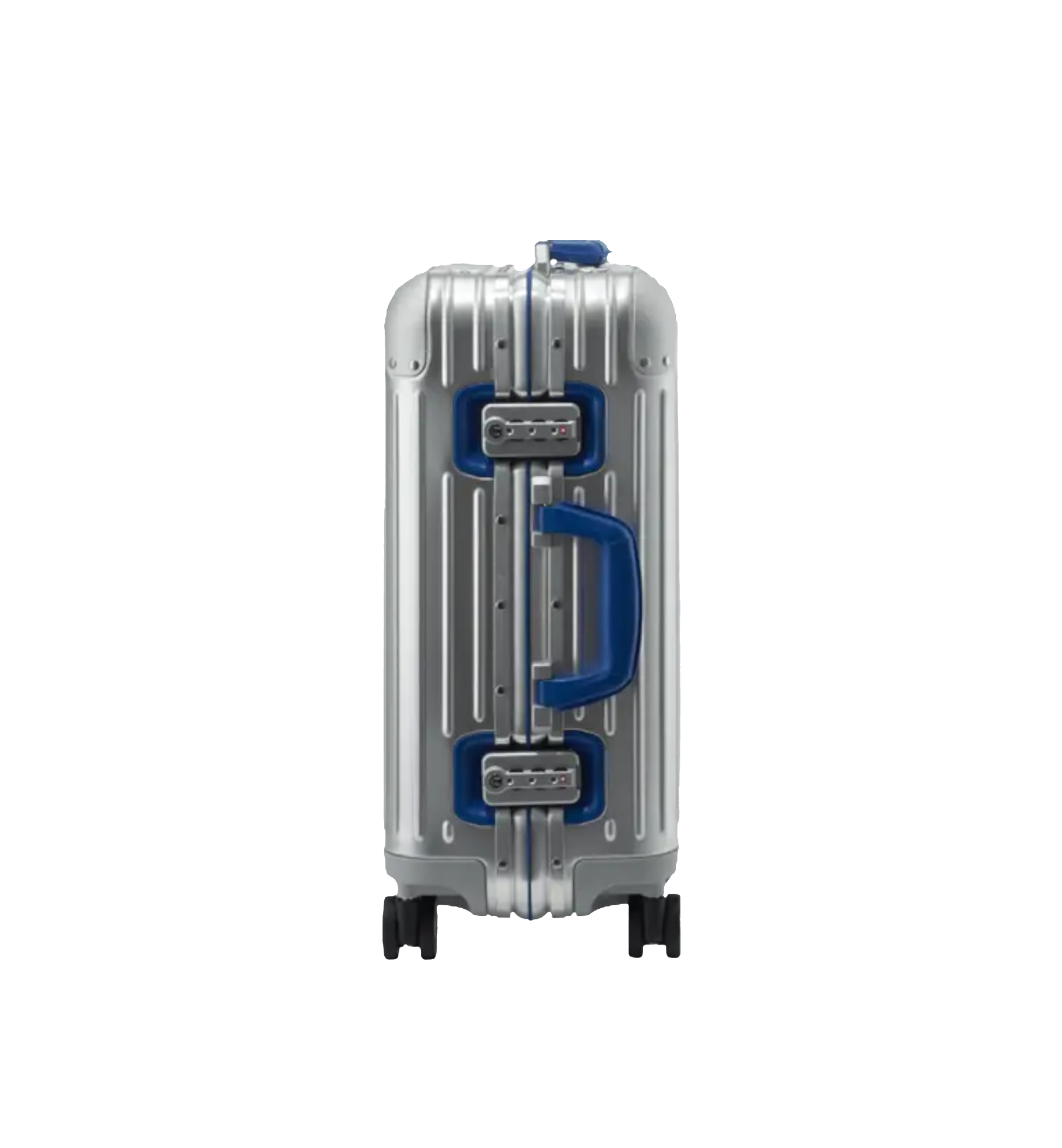 Rimowa cabin Twist suitcase silver and blue