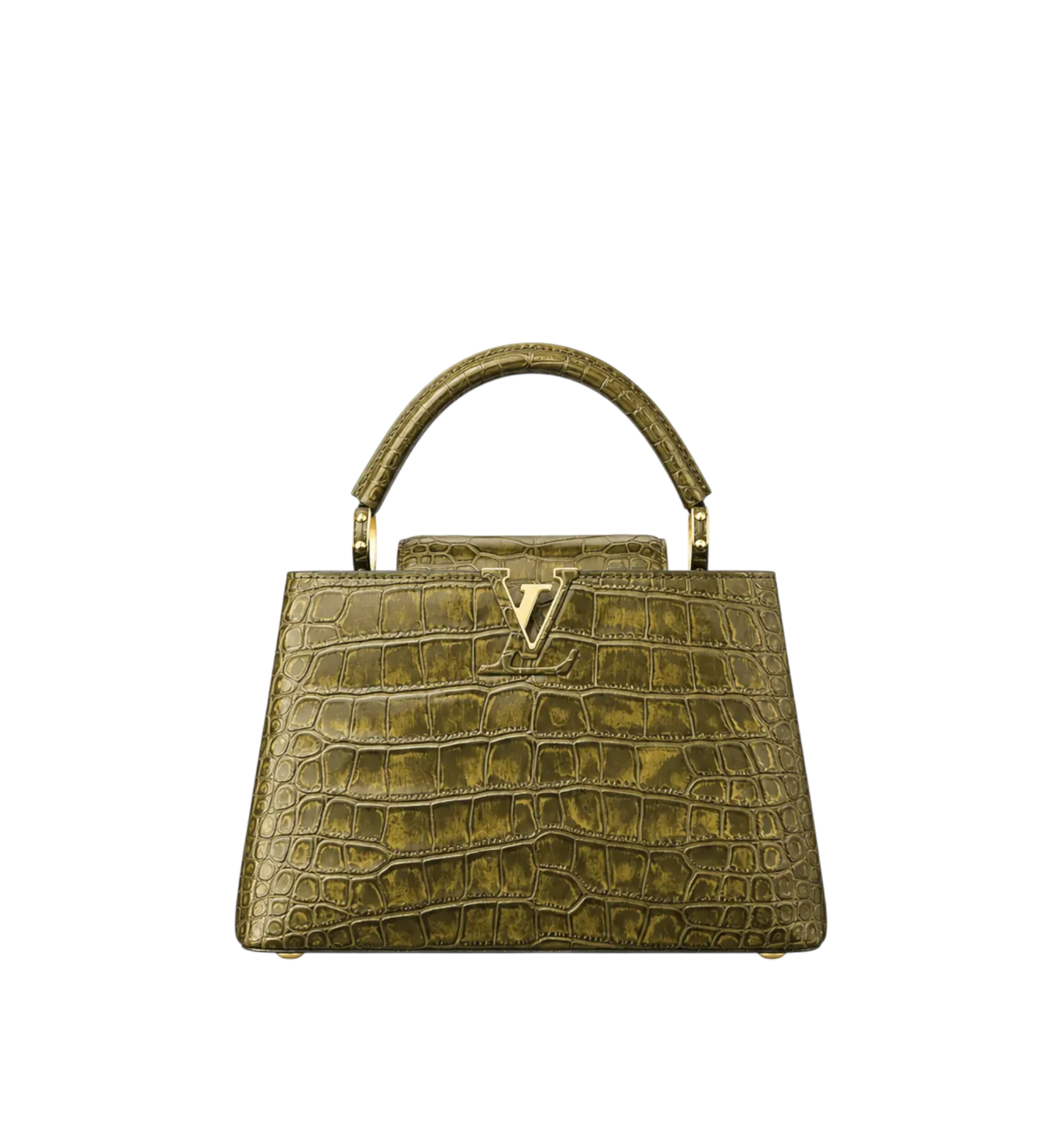Louis Vuitton Capucines BB Handbag Green Croc Leather Limited