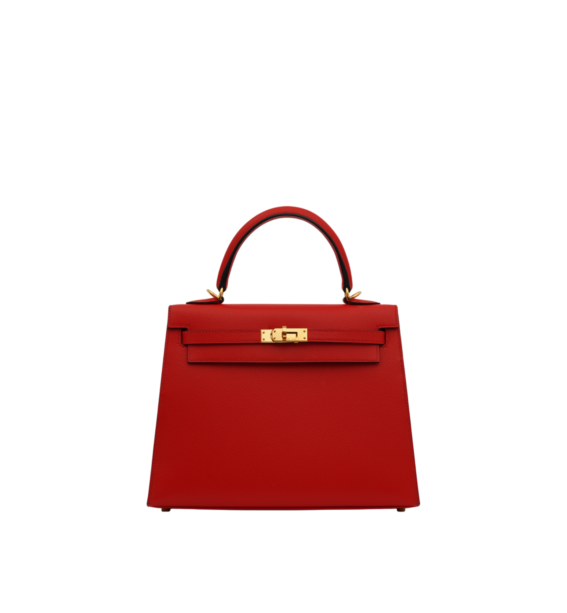 Hermès Kelly 25 Special Order Epsom Rouge de Coeur (S3) | Blue Zellige GHW