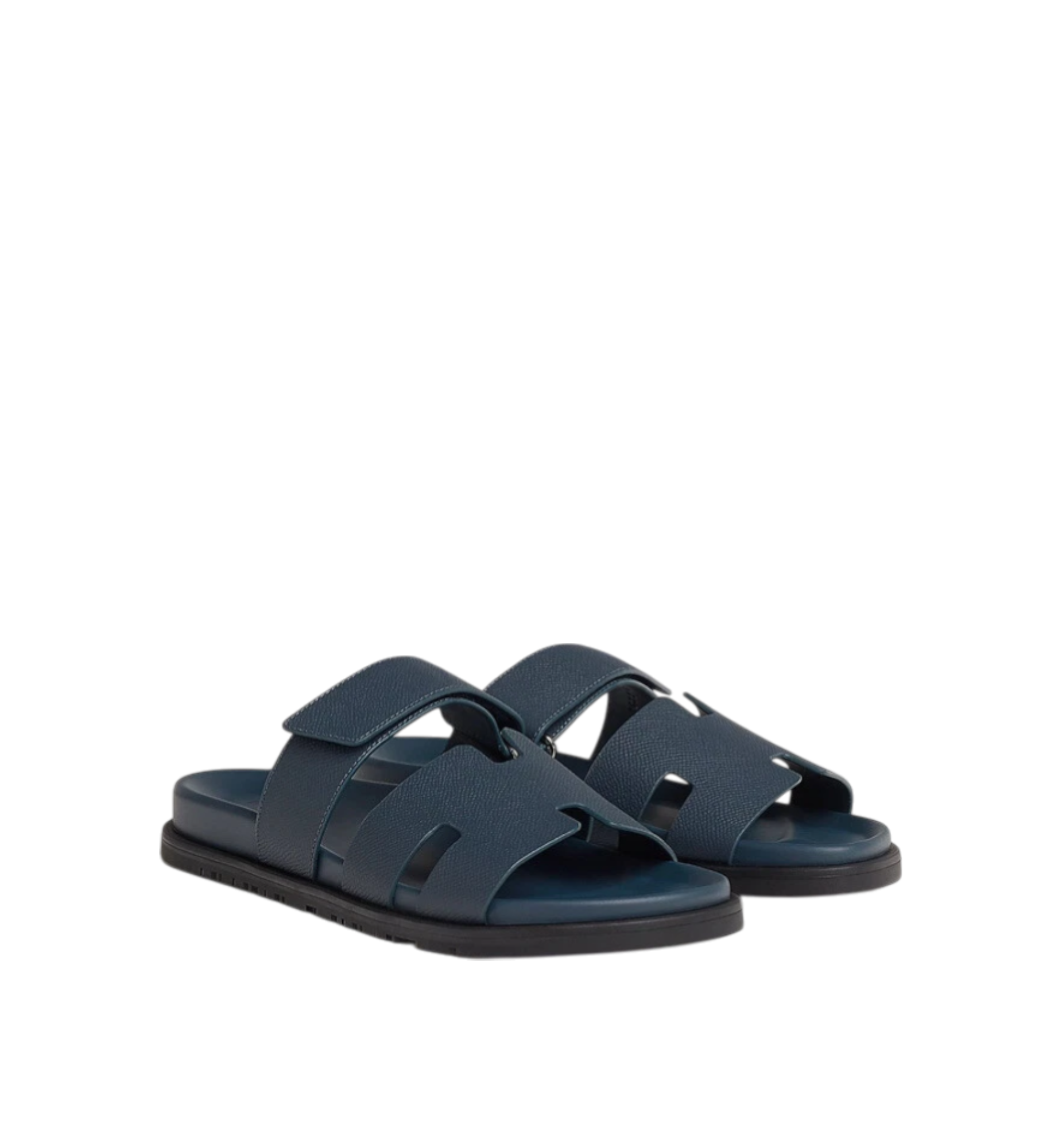 Hermès Chypre Sandals Epsom Navy Blue
