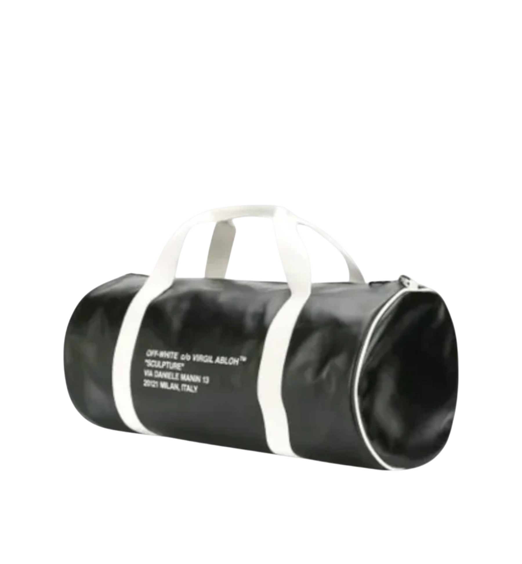 OFF-WHITE ARROW LOGO DUFFLE BAG IN BLACK