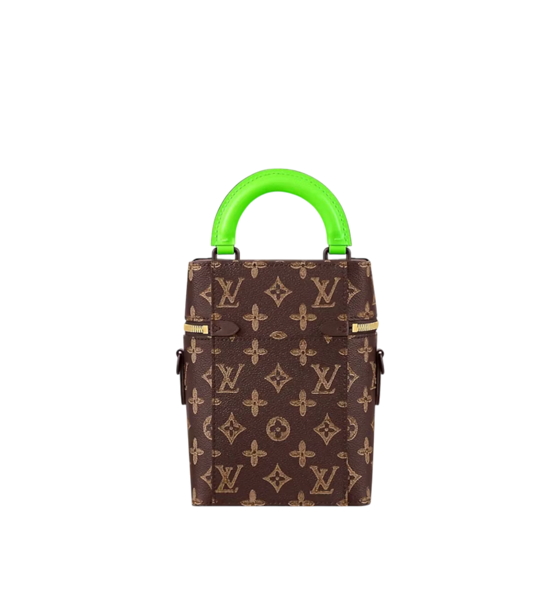 Louis Vuitton Vertical Box Trunk Bag Monogram Fluo Green Handle