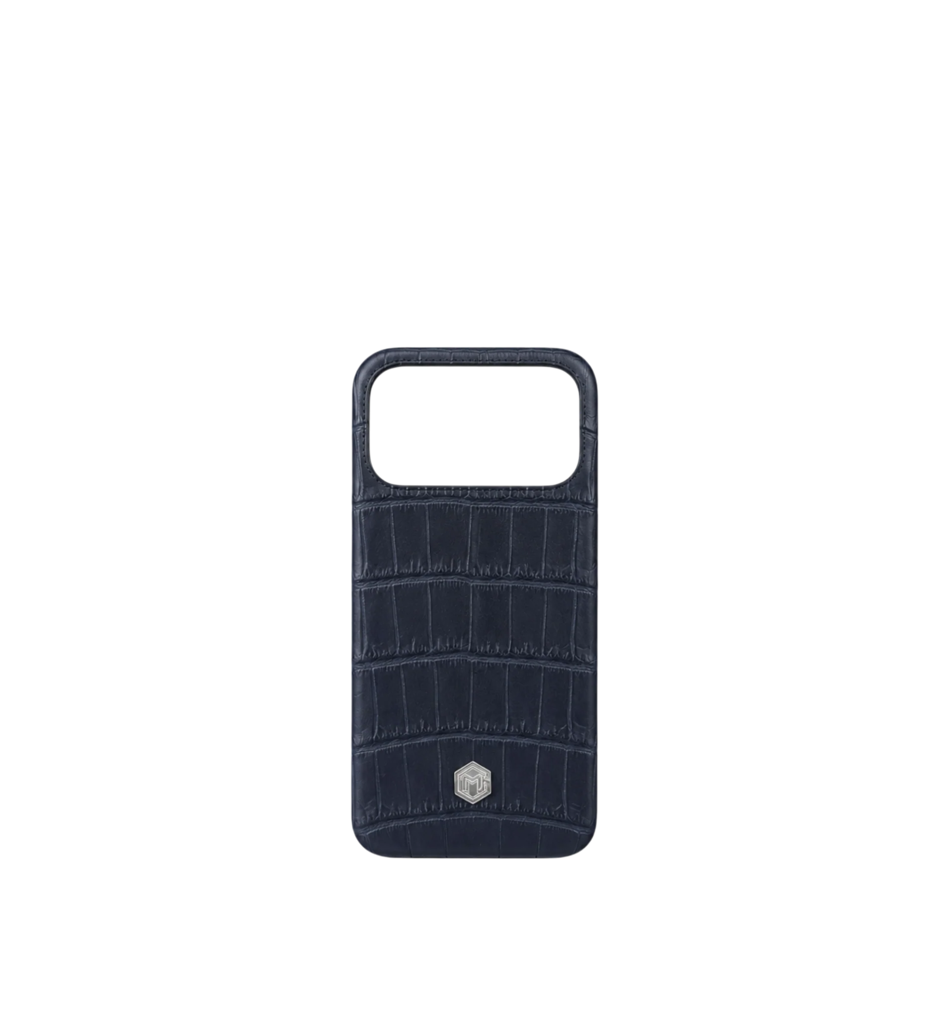 Marina De Golle Crocodile leather phone case Navy 17 Pro