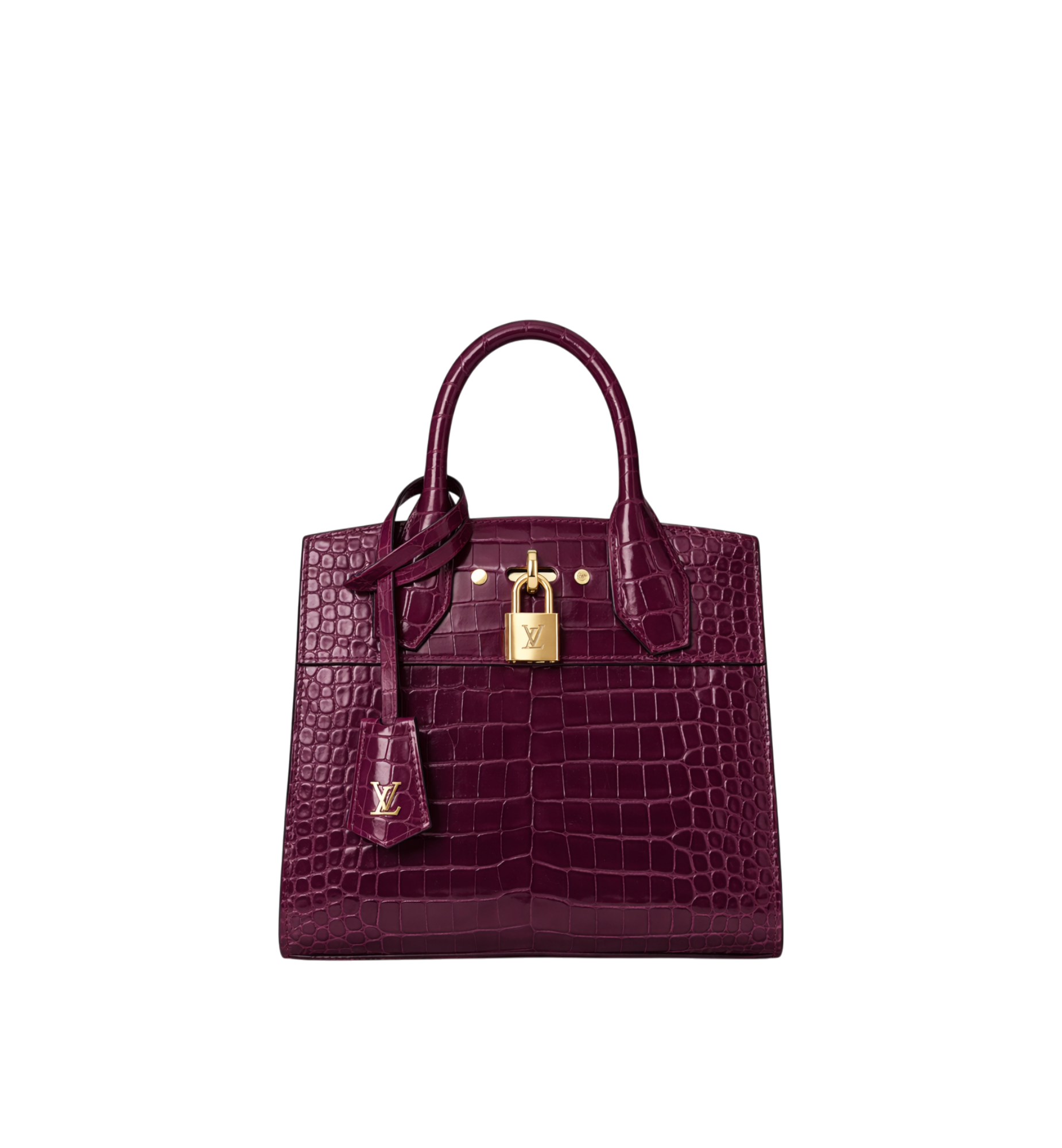 Louis Vuitton City Steamer MM Crocodile Violet
