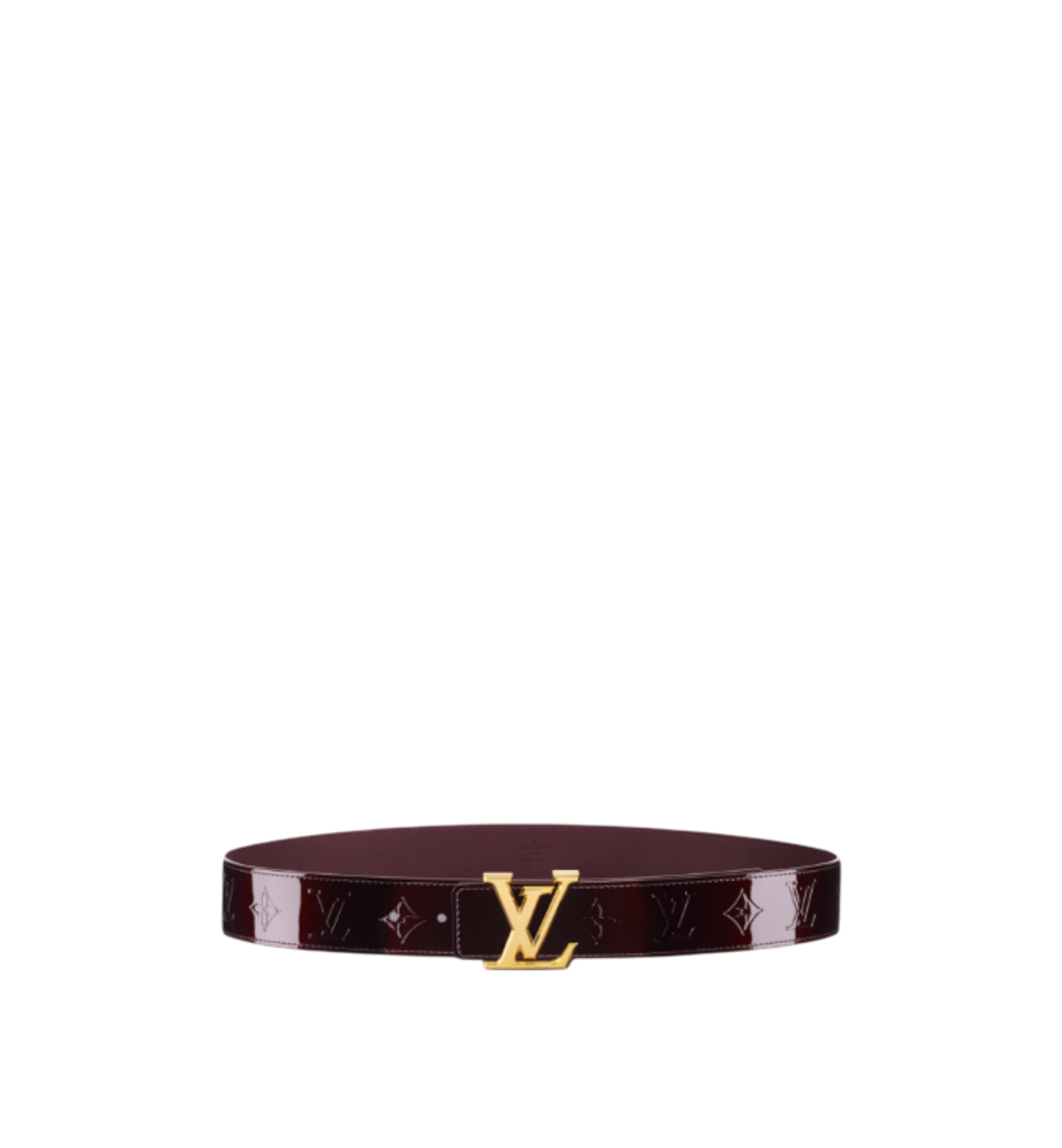 Louis Vuitton Belt Vernis Gold Wine