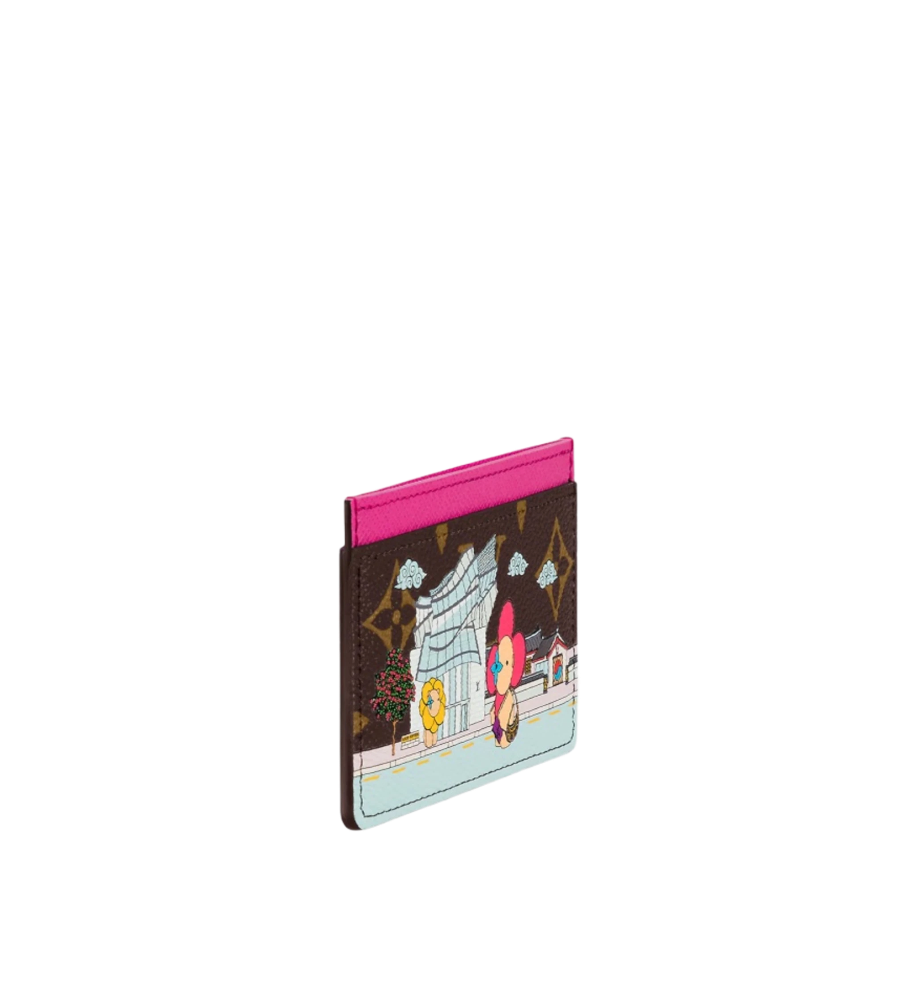 Louis Vuitton Monogram 2022 Christmas Animation Seoul Cardholder Fuchsia