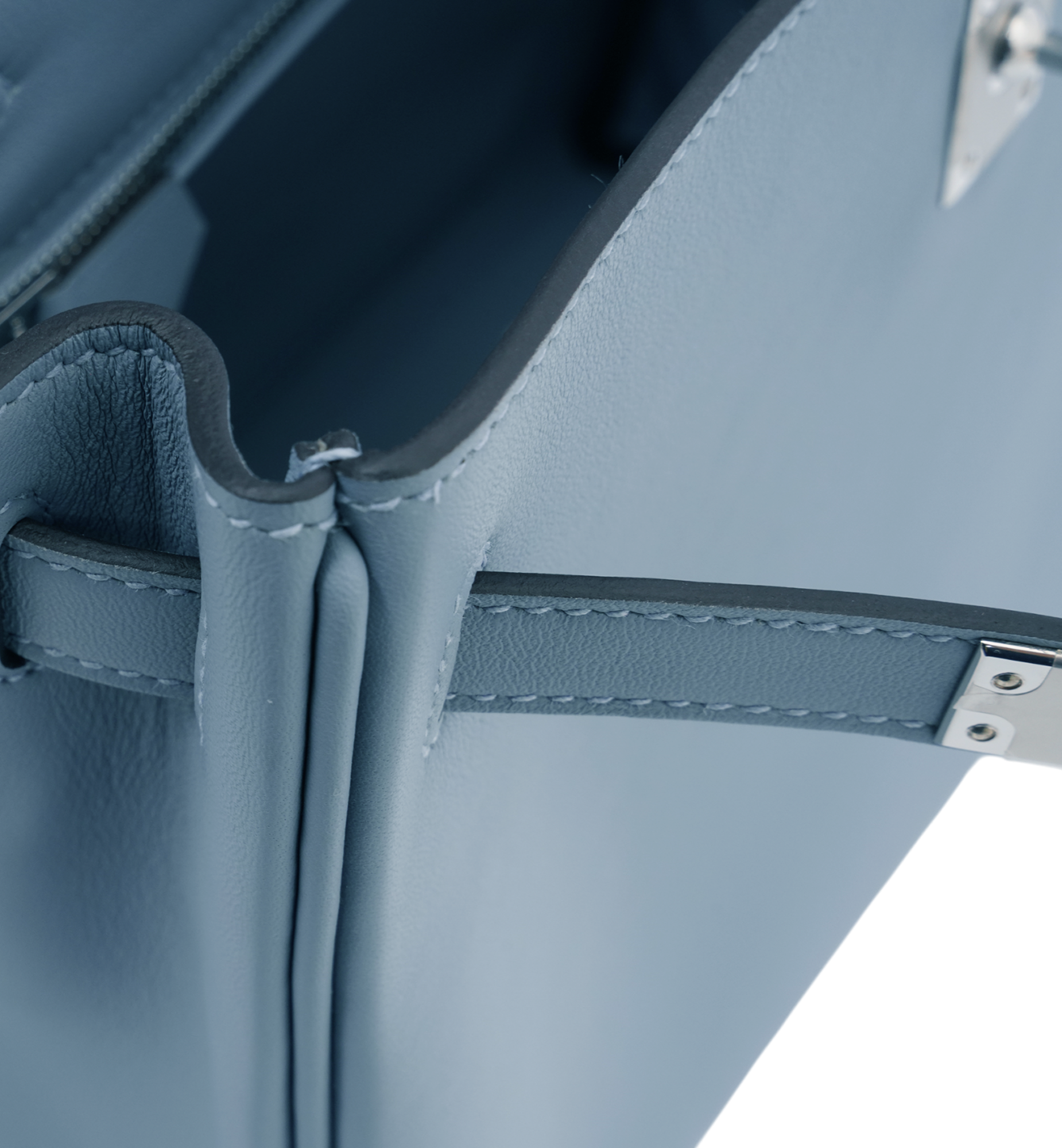 Hermès Kelly 25 Bleu Lin (J7) Swift PHW