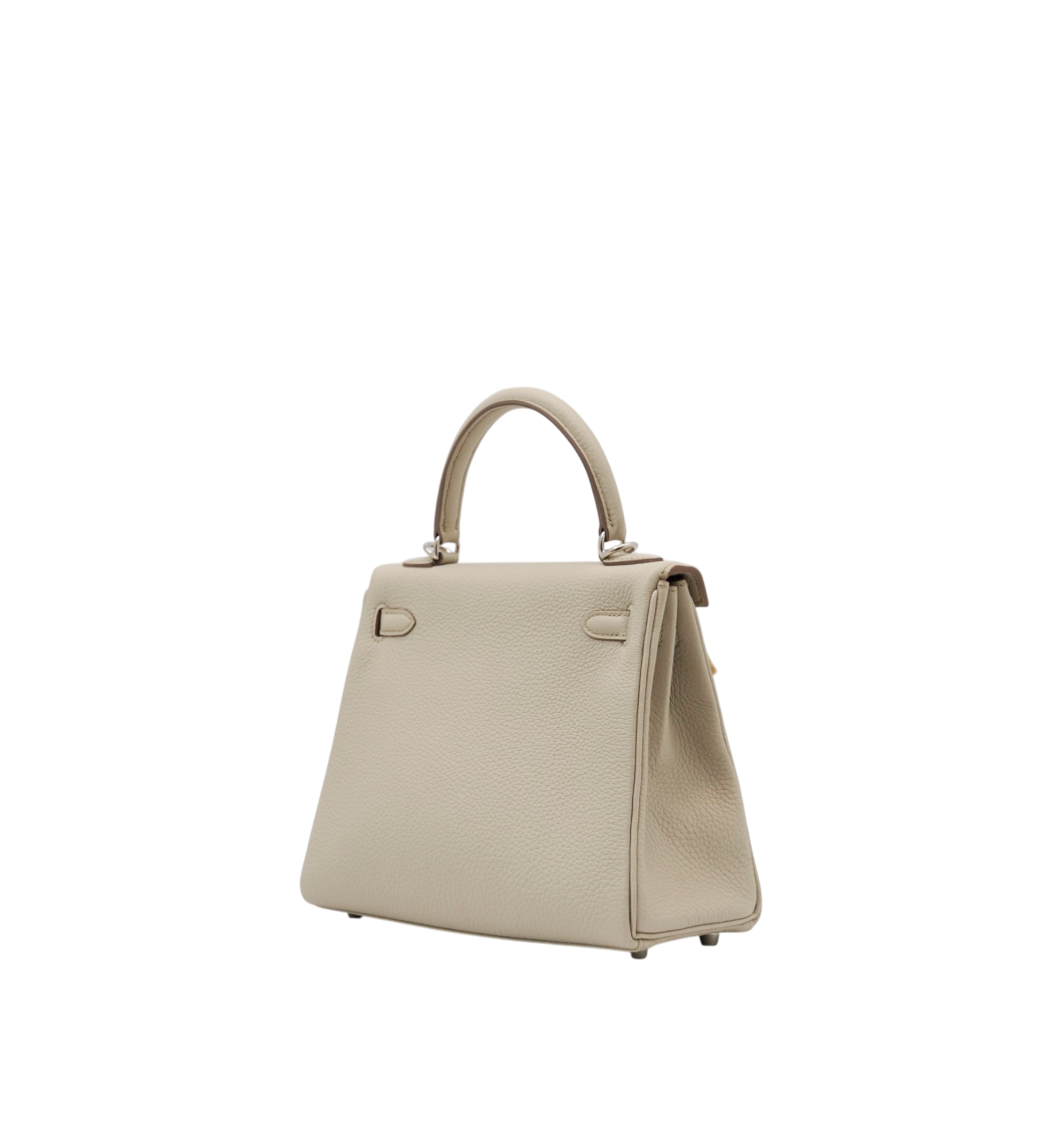 Hermès Kelly 25 Togo Retourne Craie PHW