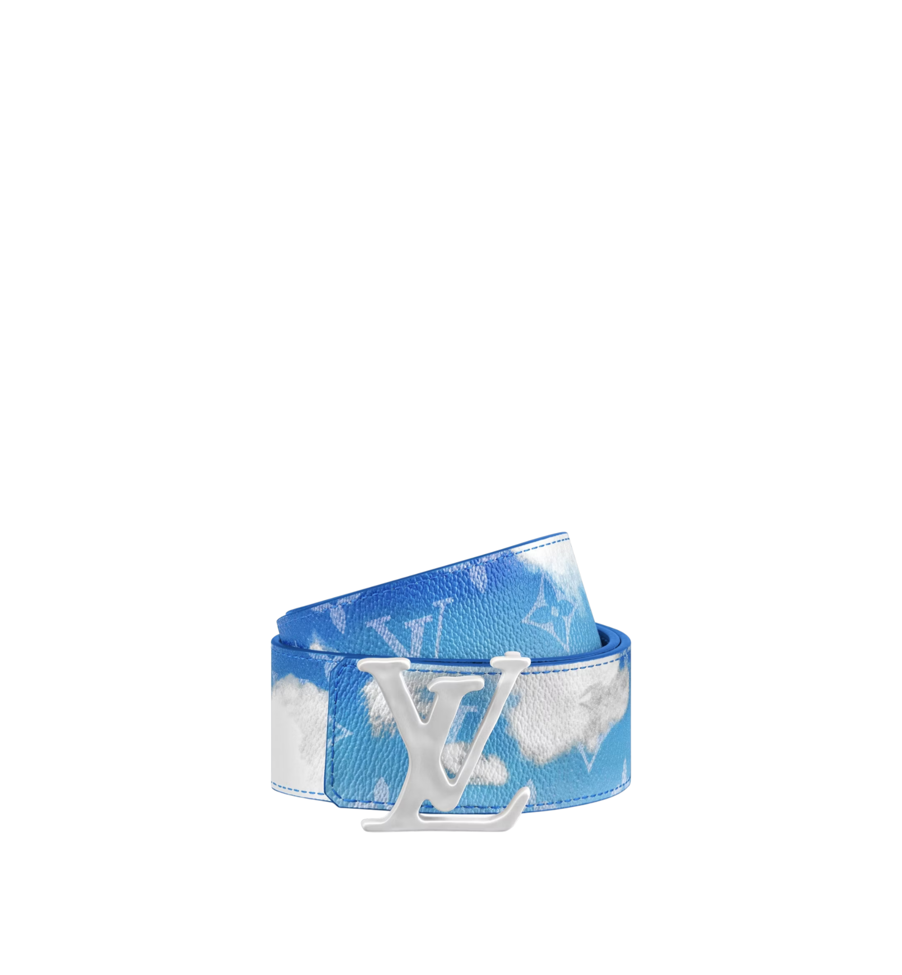 LOUIS VUITTON BELT SHAPE CLOUDS REVERSIBLE BLUE/WHITE
