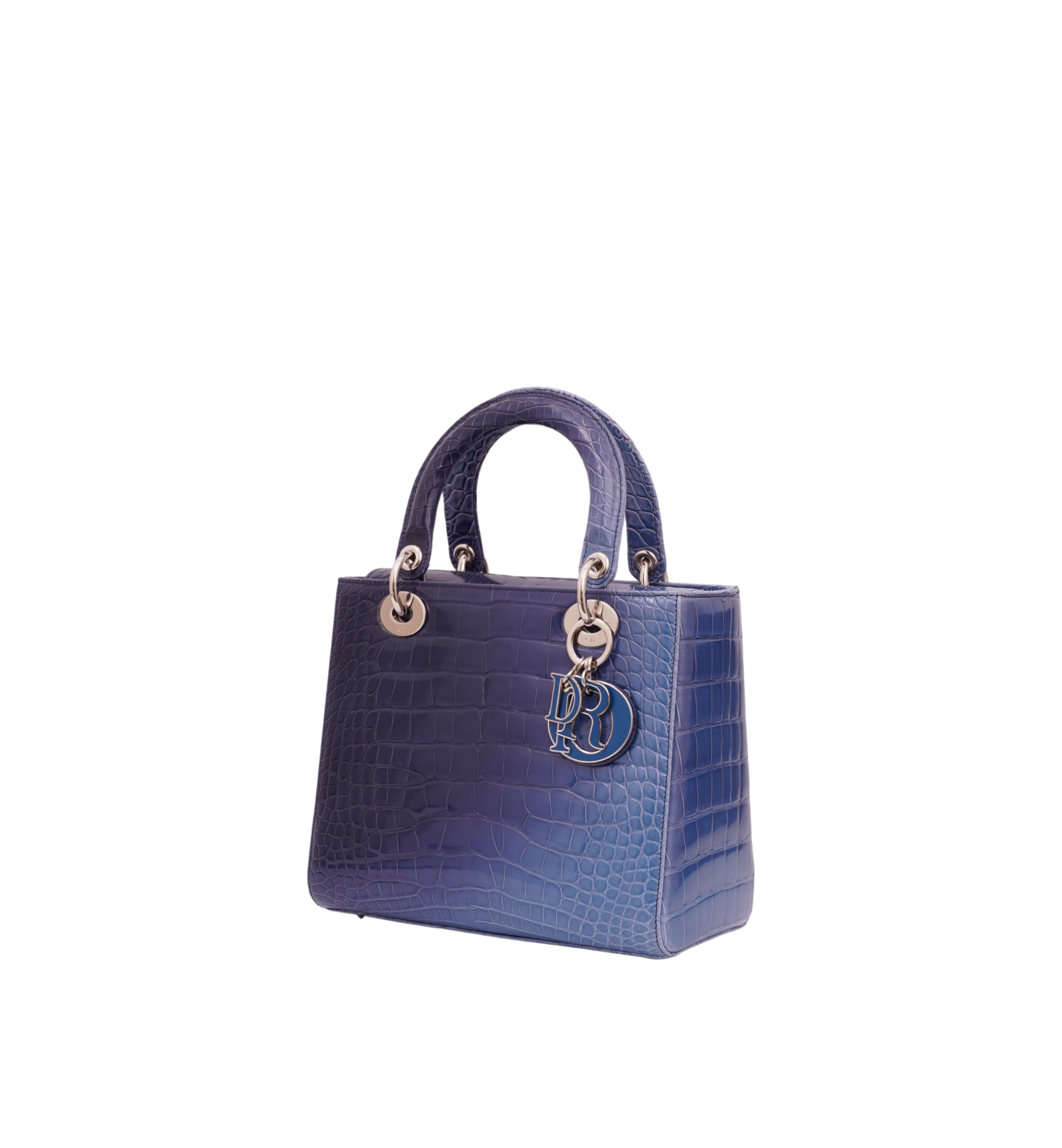 Dior Blue Alligator Leather Medium Tote Bag