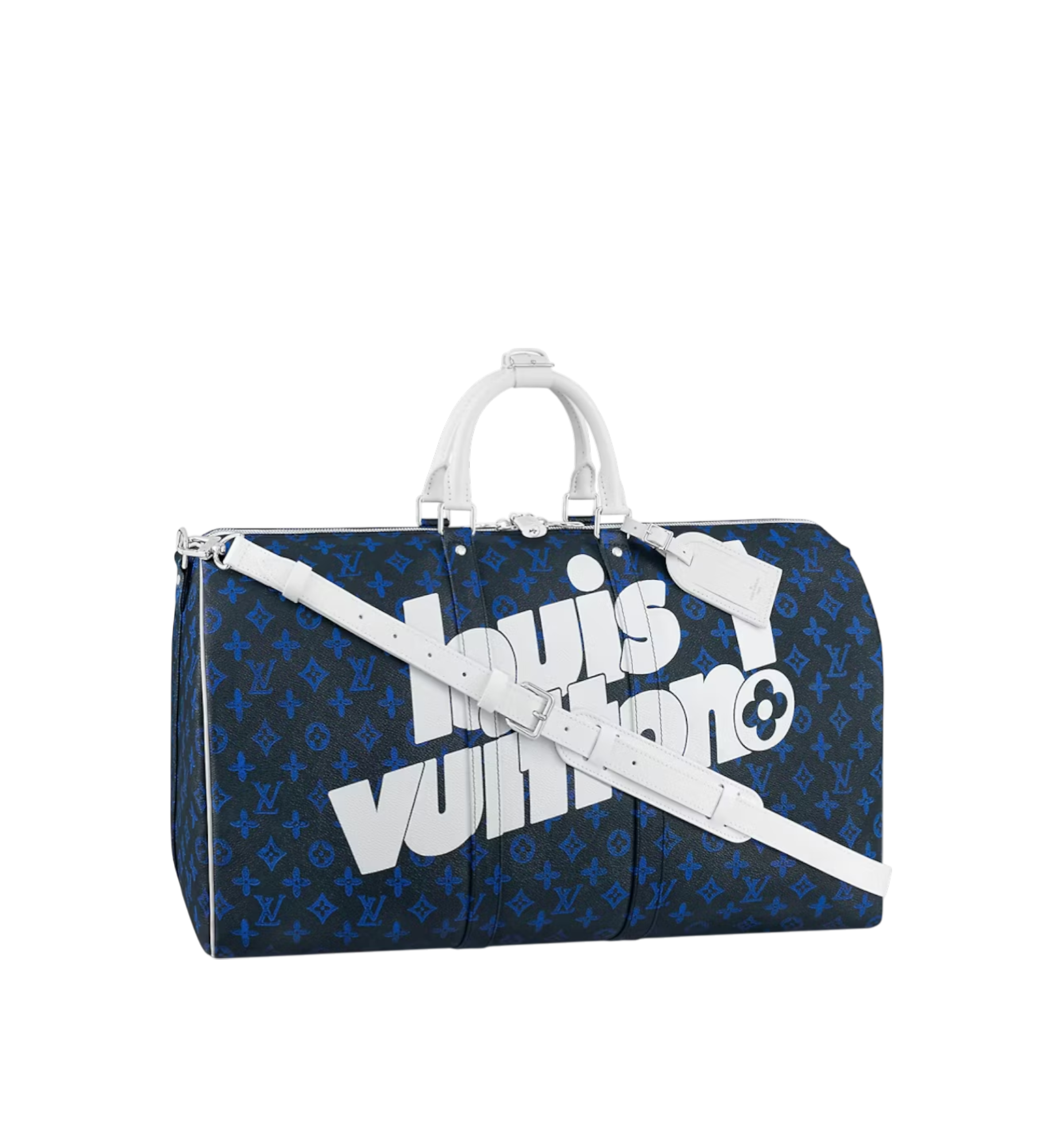 Louis Vuitton Virgil Abloh Keepall Blue Vintage Monogram