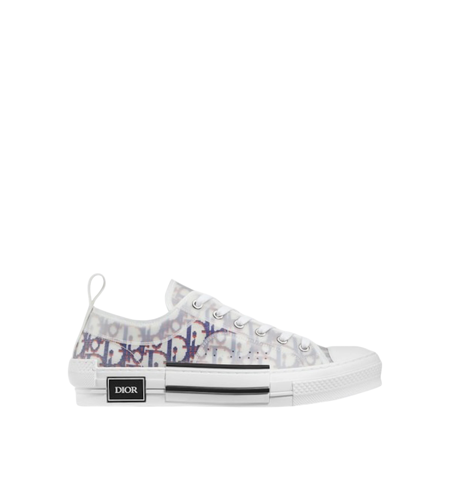 Dior Oblique Transparency Low-Top Sneakers In Blue | Red