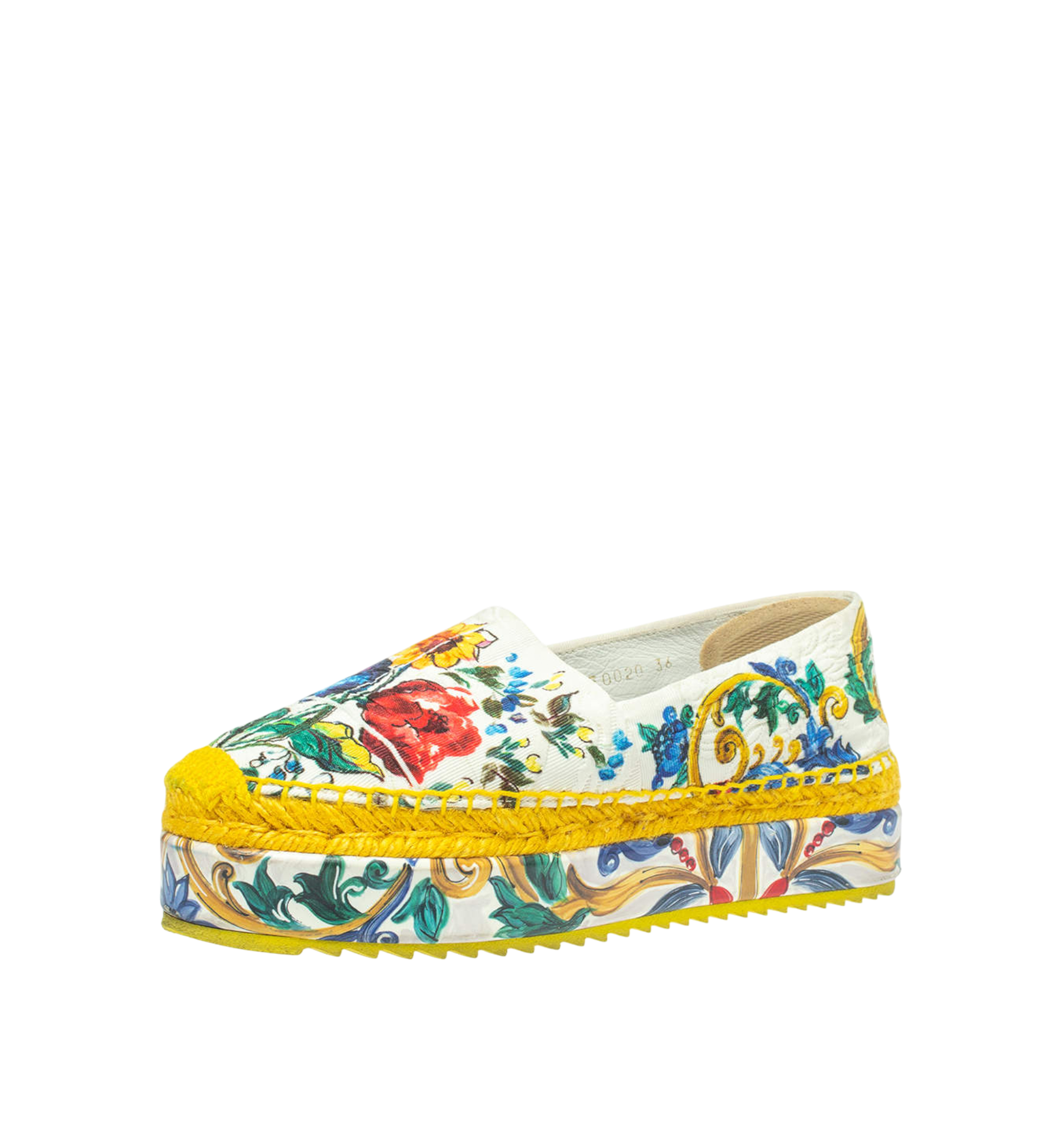 Dolce & Gabbana Espadrille Broccatto Yellow Women