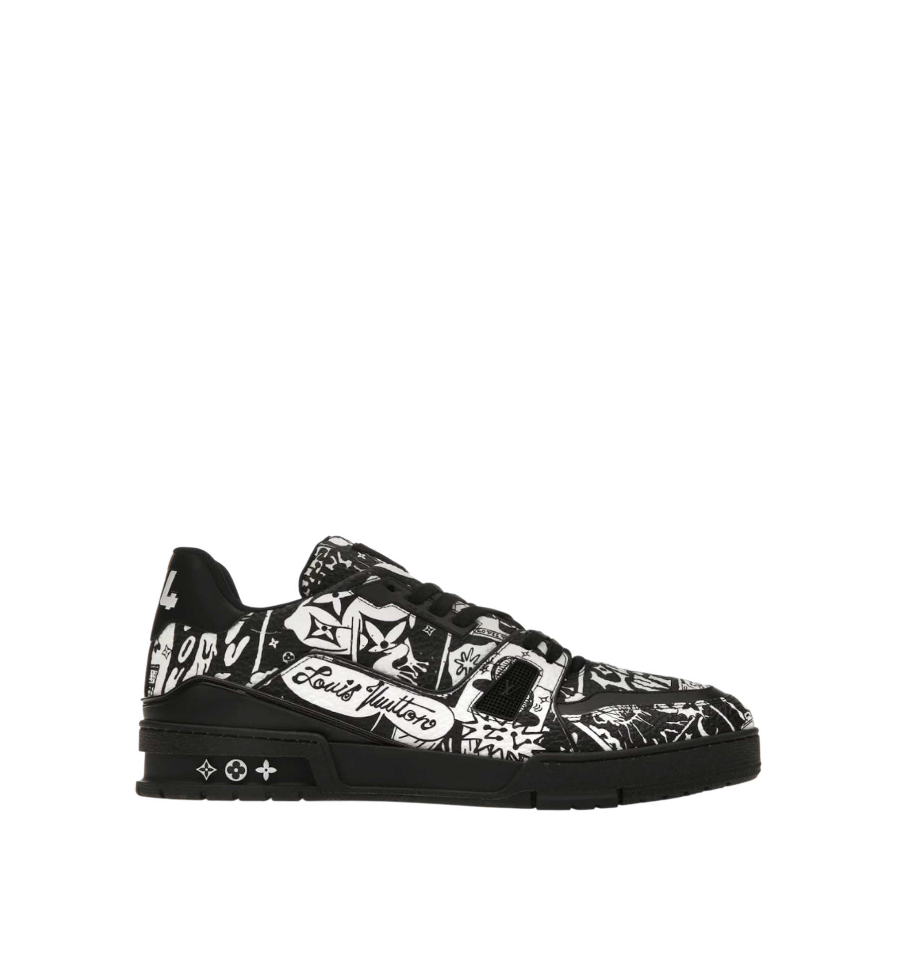 Louis Vuitton Sneaker #54 Black N White Cartoon Men