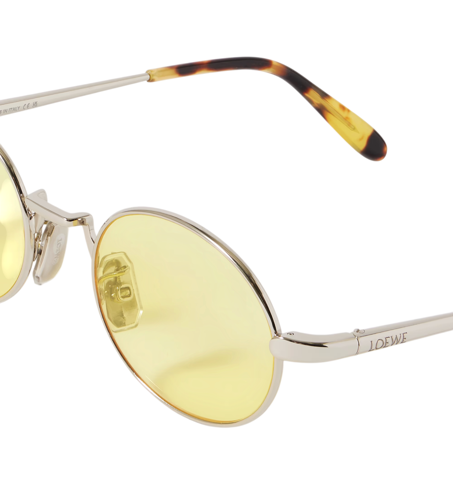 LOEWE Oval-frame Yellow | Silver sunglasses Ref. LW40151U