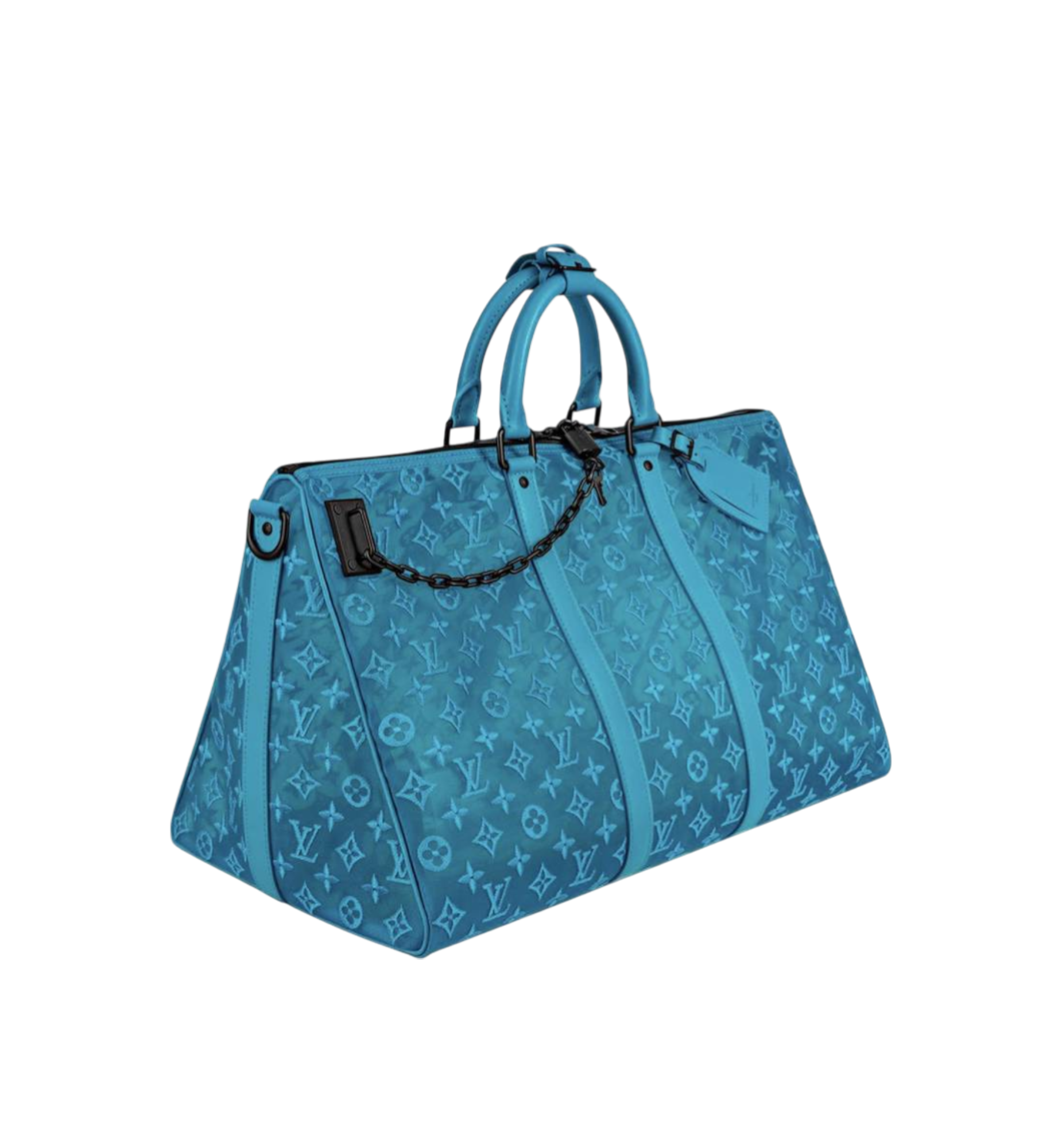 Louis Vuitton Keepall Triangle Monogram Mesh 50 Turquoise