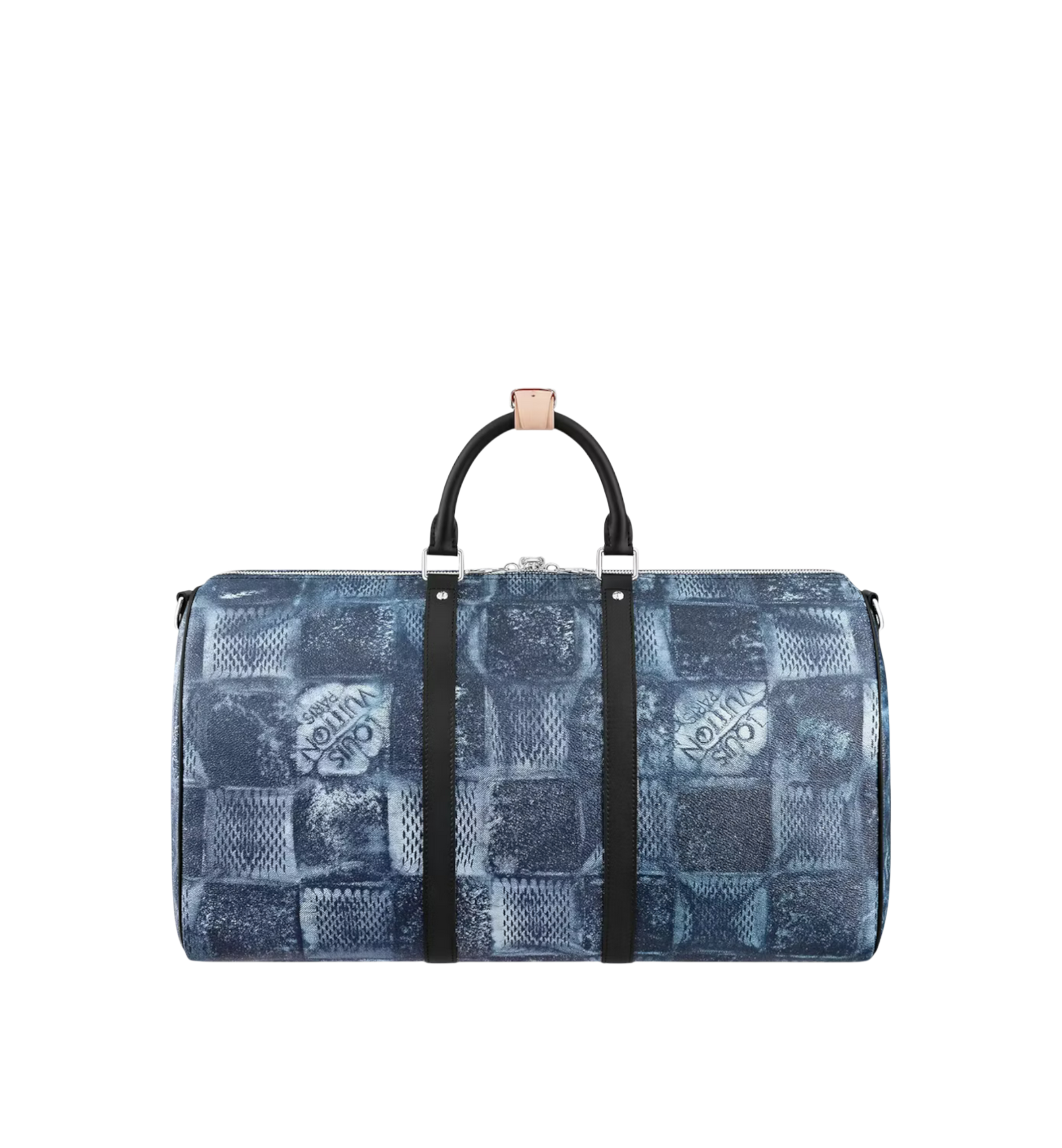 Louis Vuitton Marine Damier Salt Canvas Keepall Bandoulière 50 Silver Hardware, 2021