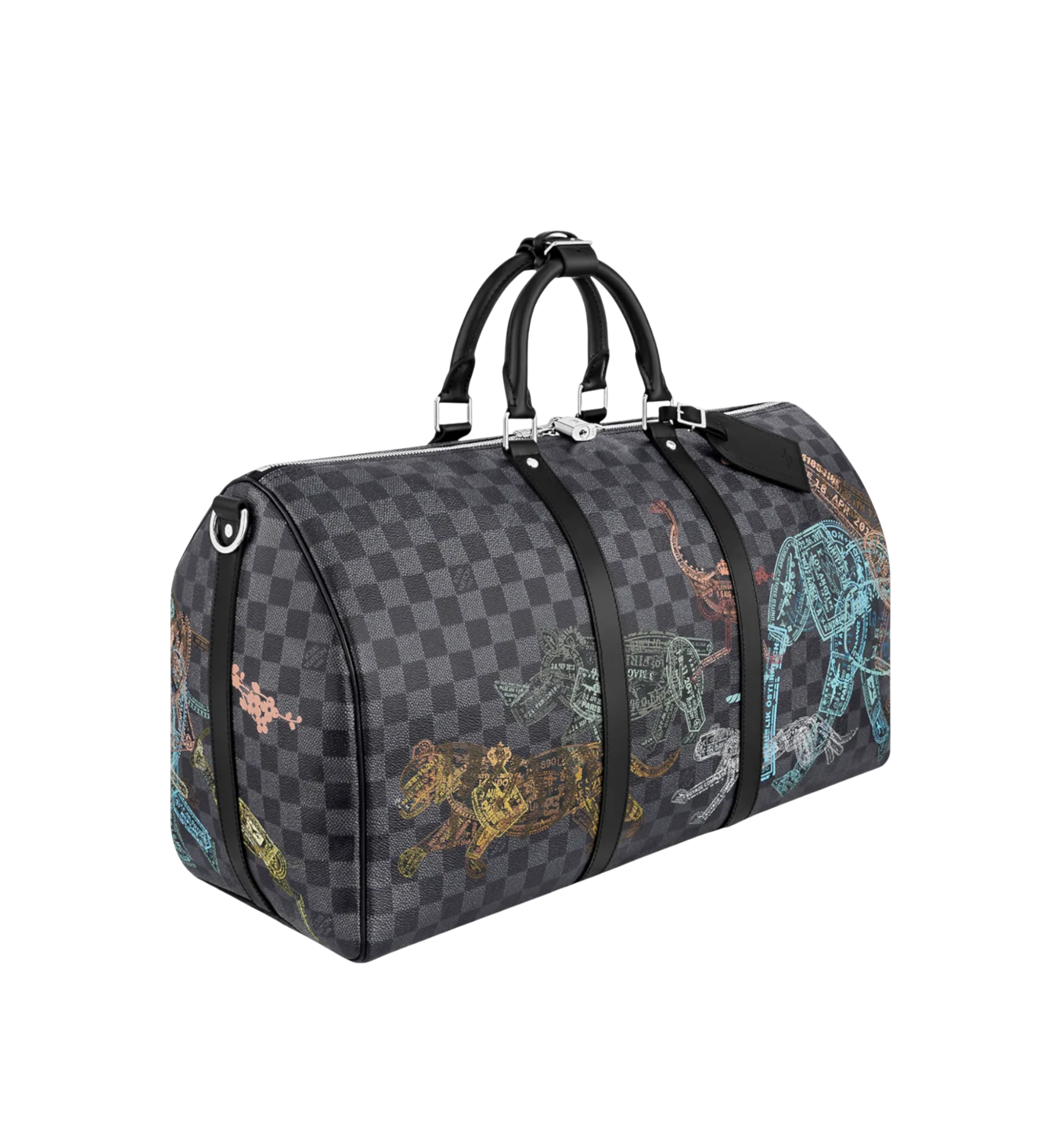 Louis Vuitton Keepall 50 Band. Damier Graphite Stamps