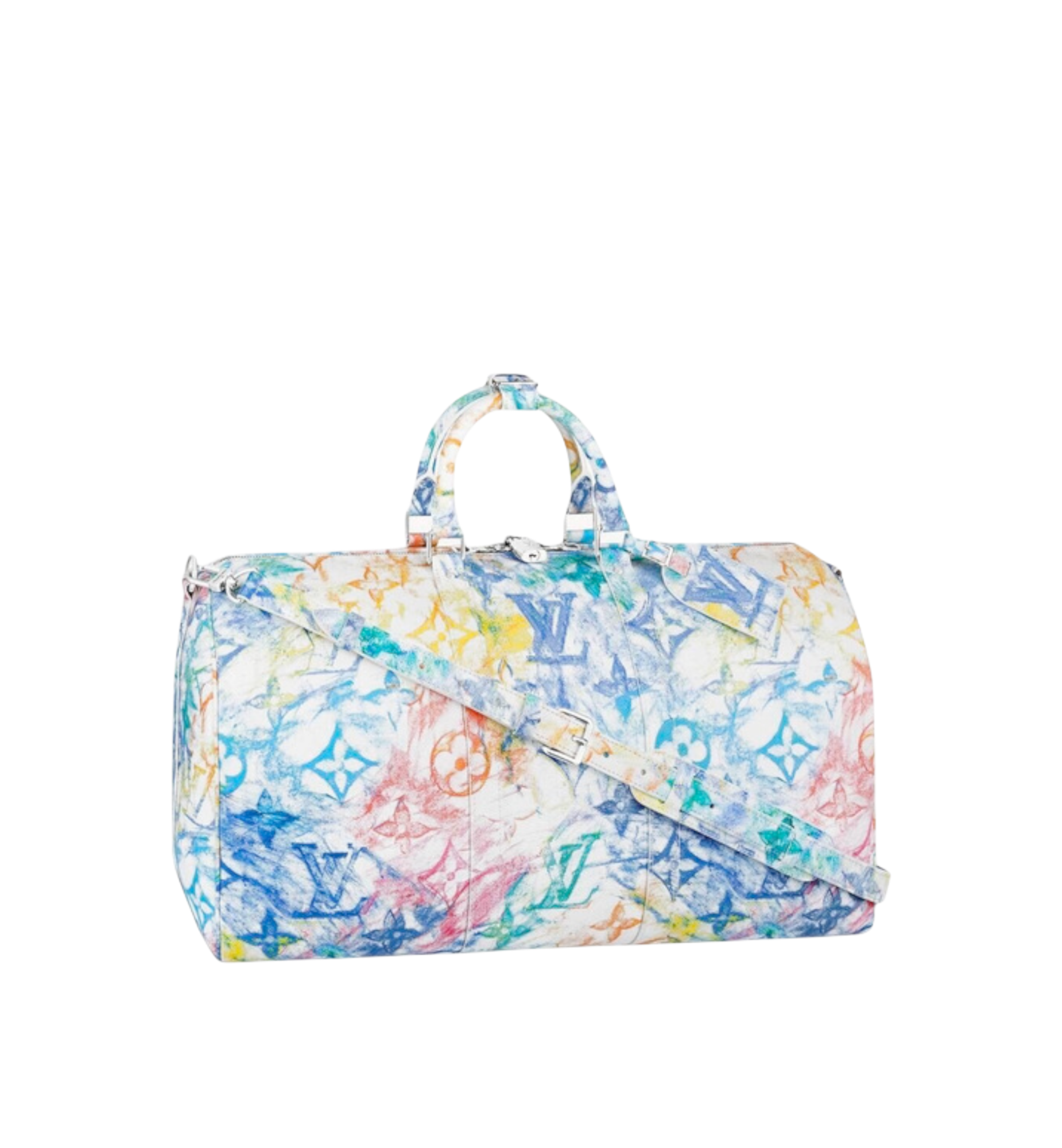 Louis Vuitton Monogram Pastel Colors Keepall Bandouliere 50 Multicolor