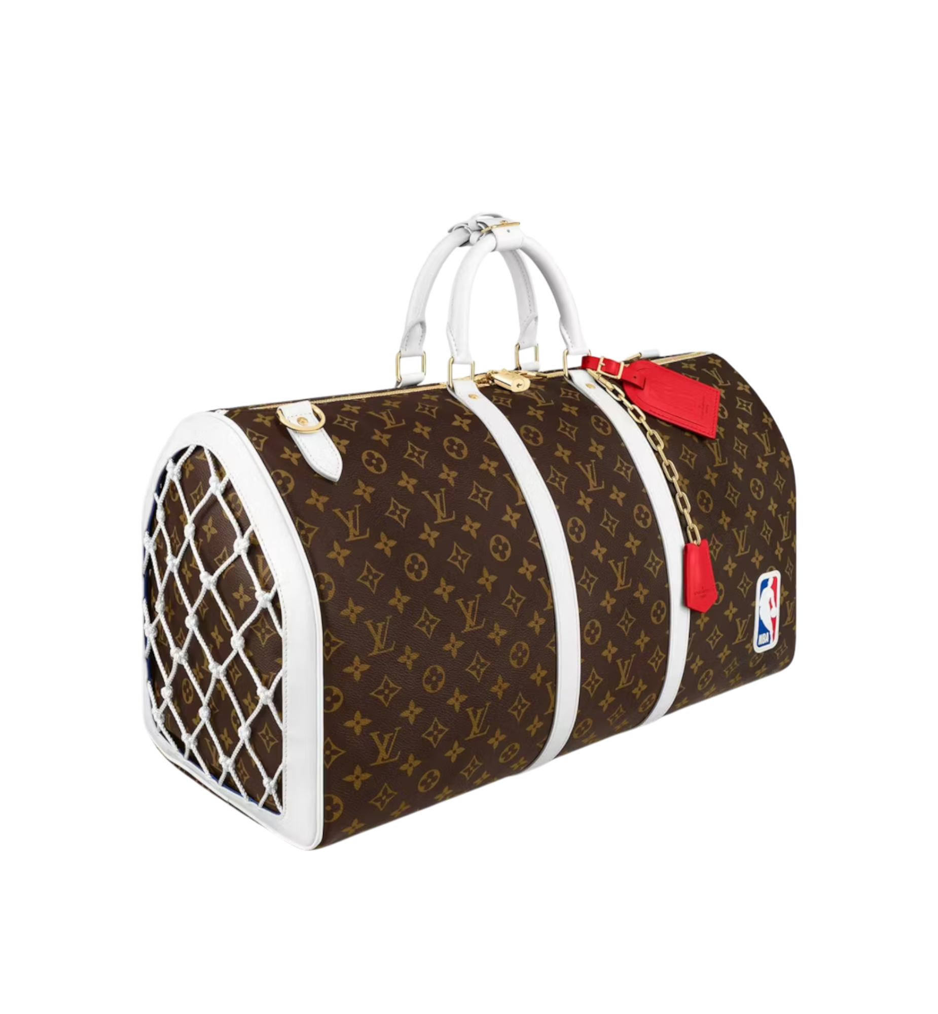 Louis Vuitton x NBA Keepall 55 Monogram White Handles