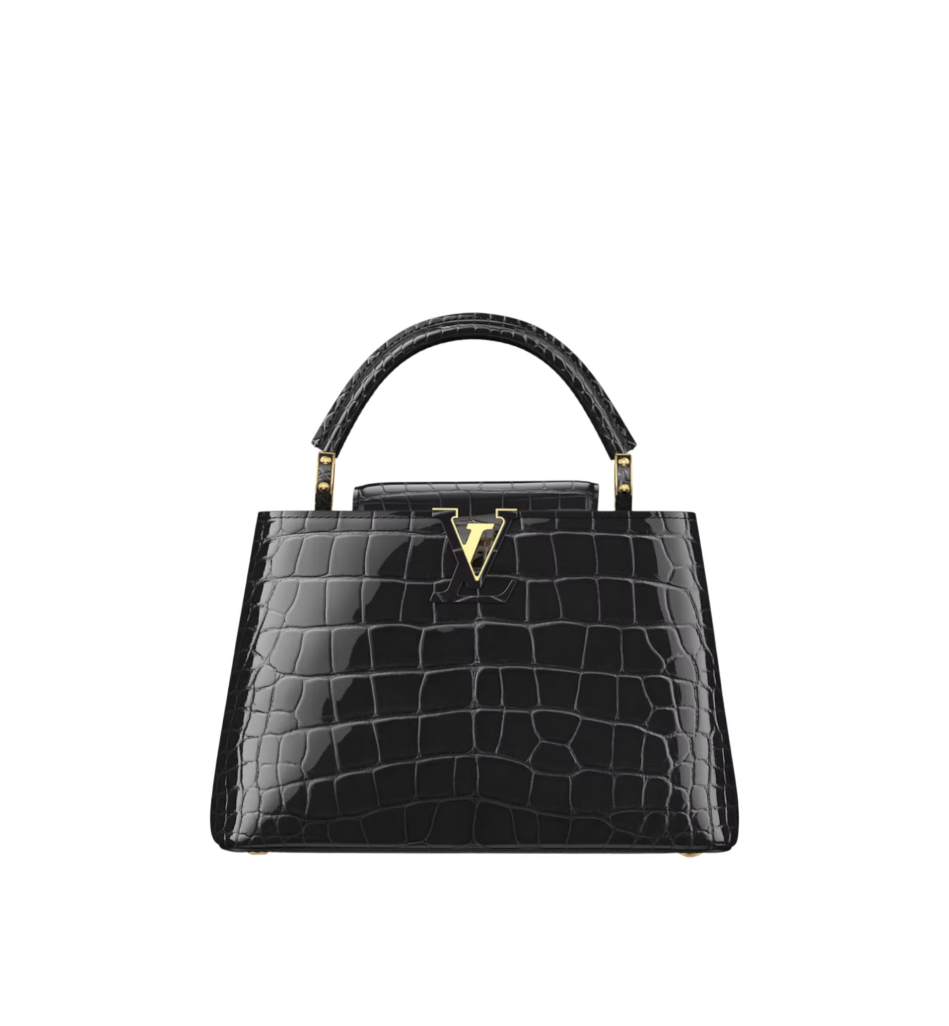 Louis Vuitton Capucines BB Croco Leather GHW Black