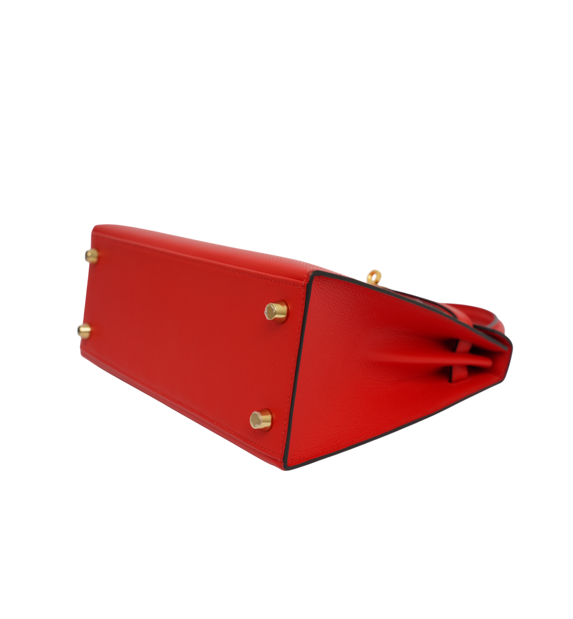 Hermès Kelly 25 Special Order Epsom Rouge de Coeur (S3) | Blue Zellige GHW