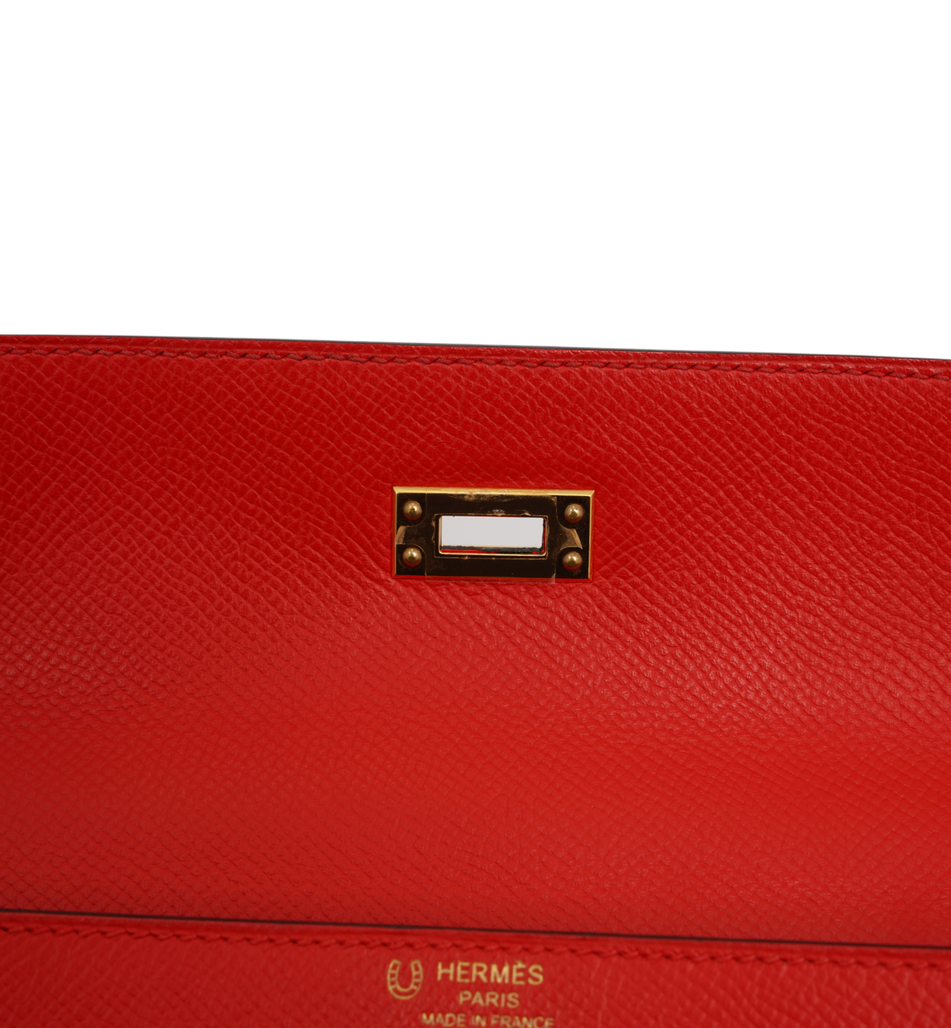 Hermès Kelly 25 Special Order Epsom Rouge de Coeur (S3) | Blue Zellige GHW