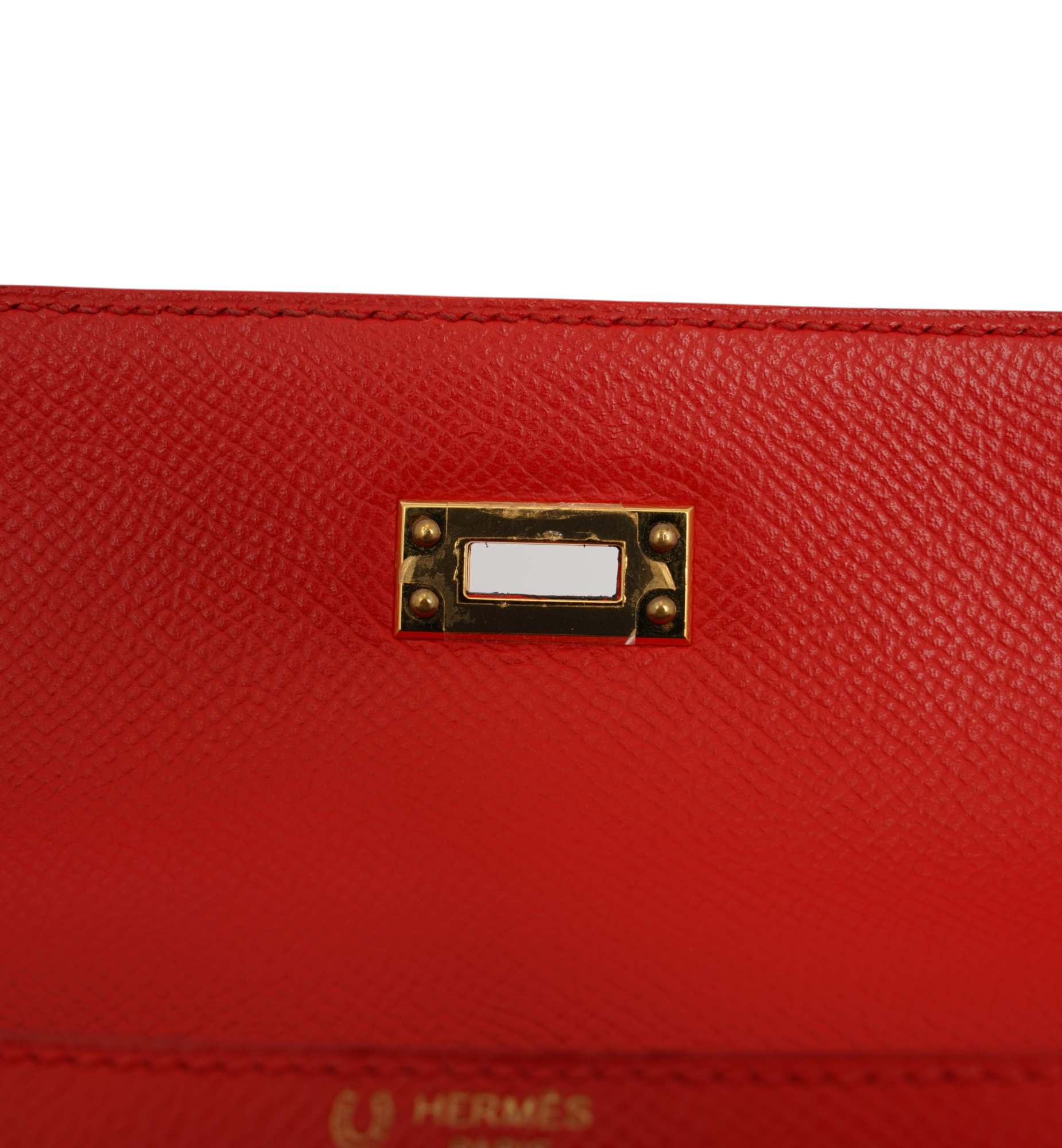 Hermès Kelly 25 Special Order Epsom Rouge de Coeur (S3) | Blue Zellige GHW