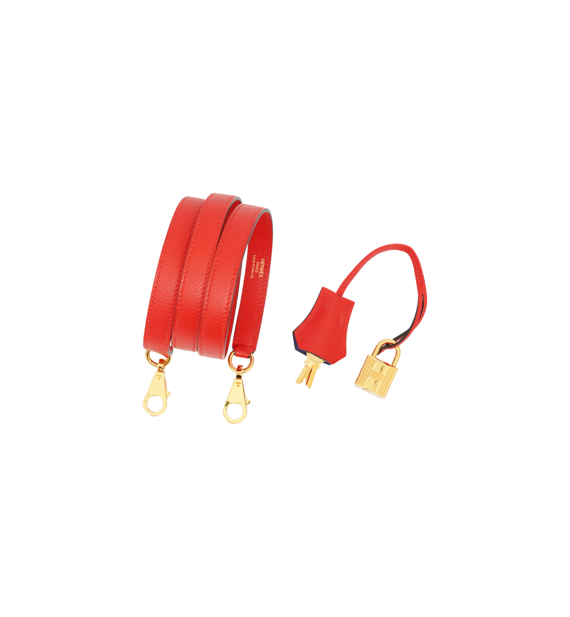 Hermès Kelly 25 Special Order Epsom Rouge de Coeur (S3) | Blue Zellige GHW