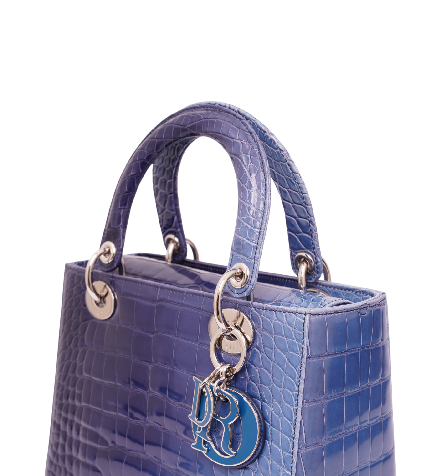 Dior Blue Alligator Leather Medium Tote Bag