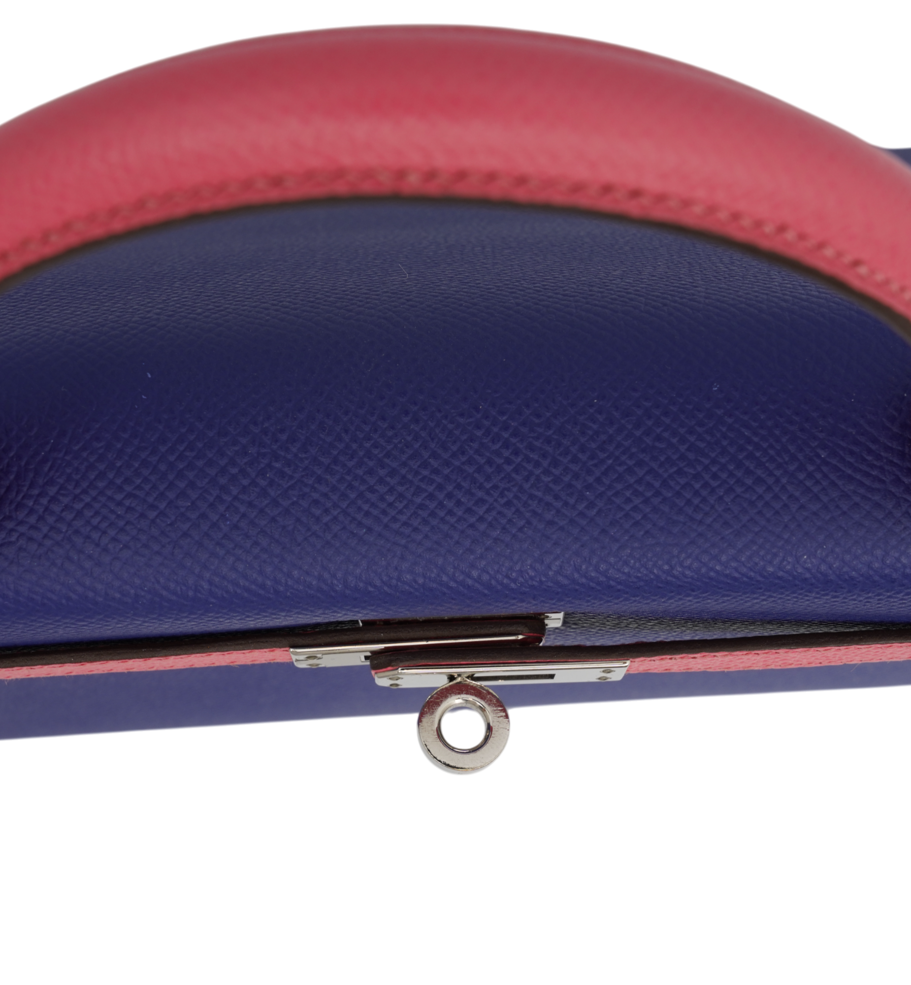 Hermès kelly 25 Bleu Électrique (7T) & Rose Azalée (8W) Epsom Leather PHW