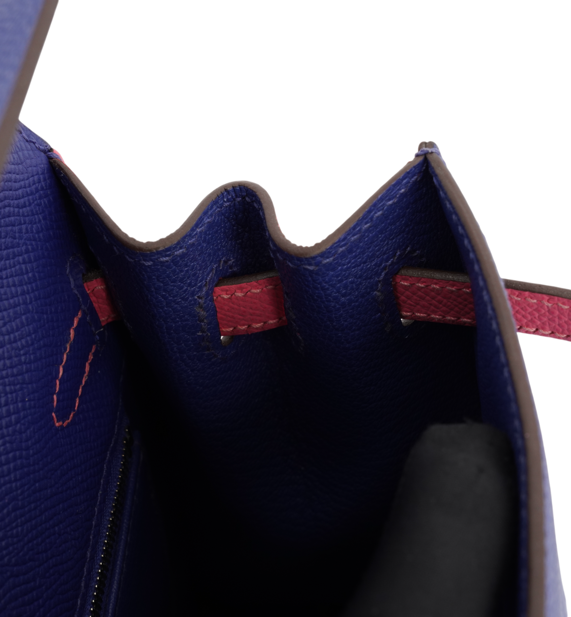 Hermès kelly 25 Bleu Électrique (7T) & Rose Azalée (8W) Epsom Leather PHW