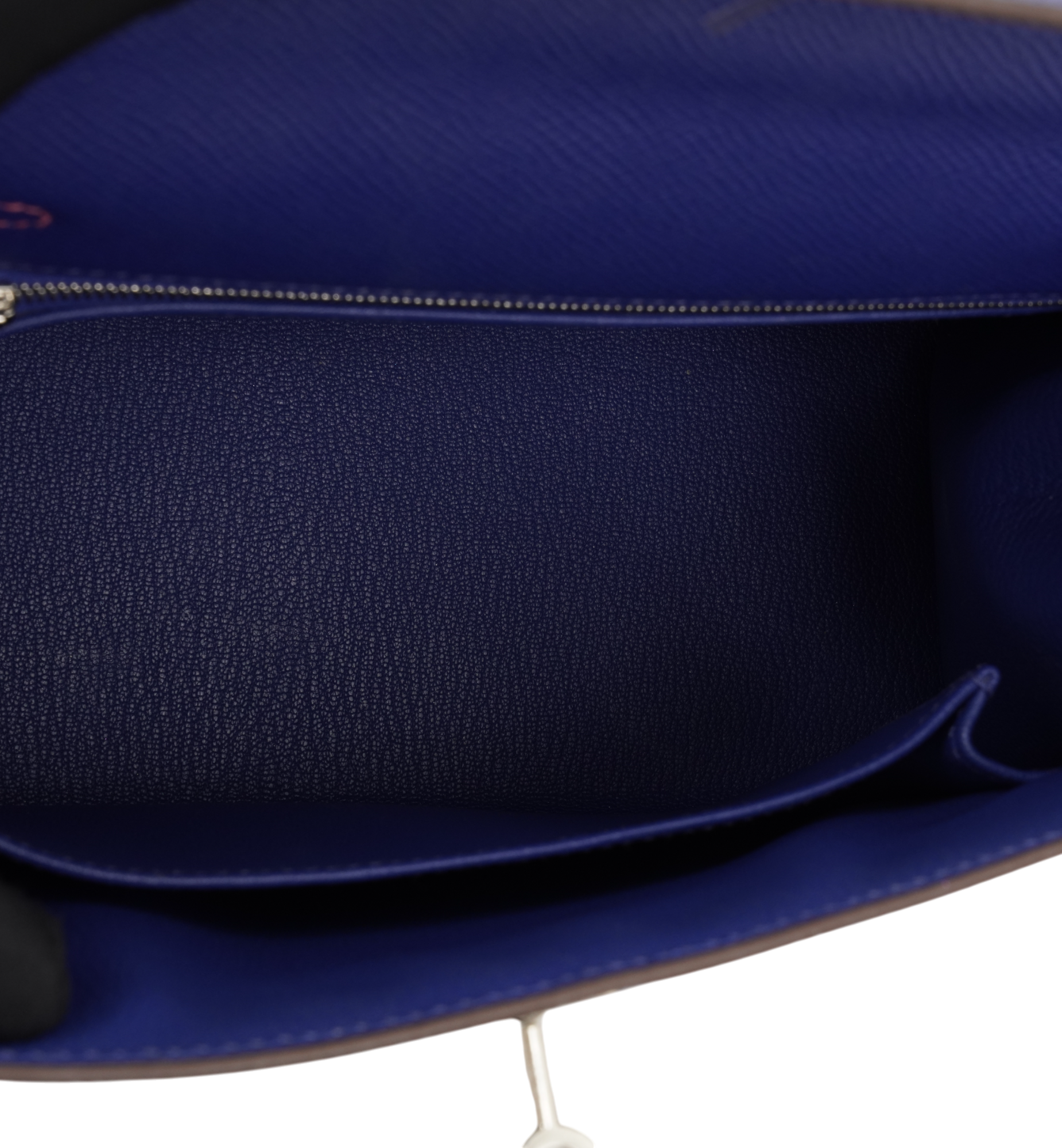 Hermès kelly 25 Bleu Électrique (7T) & Rose Azalée (8W) Epsom Leather PHW