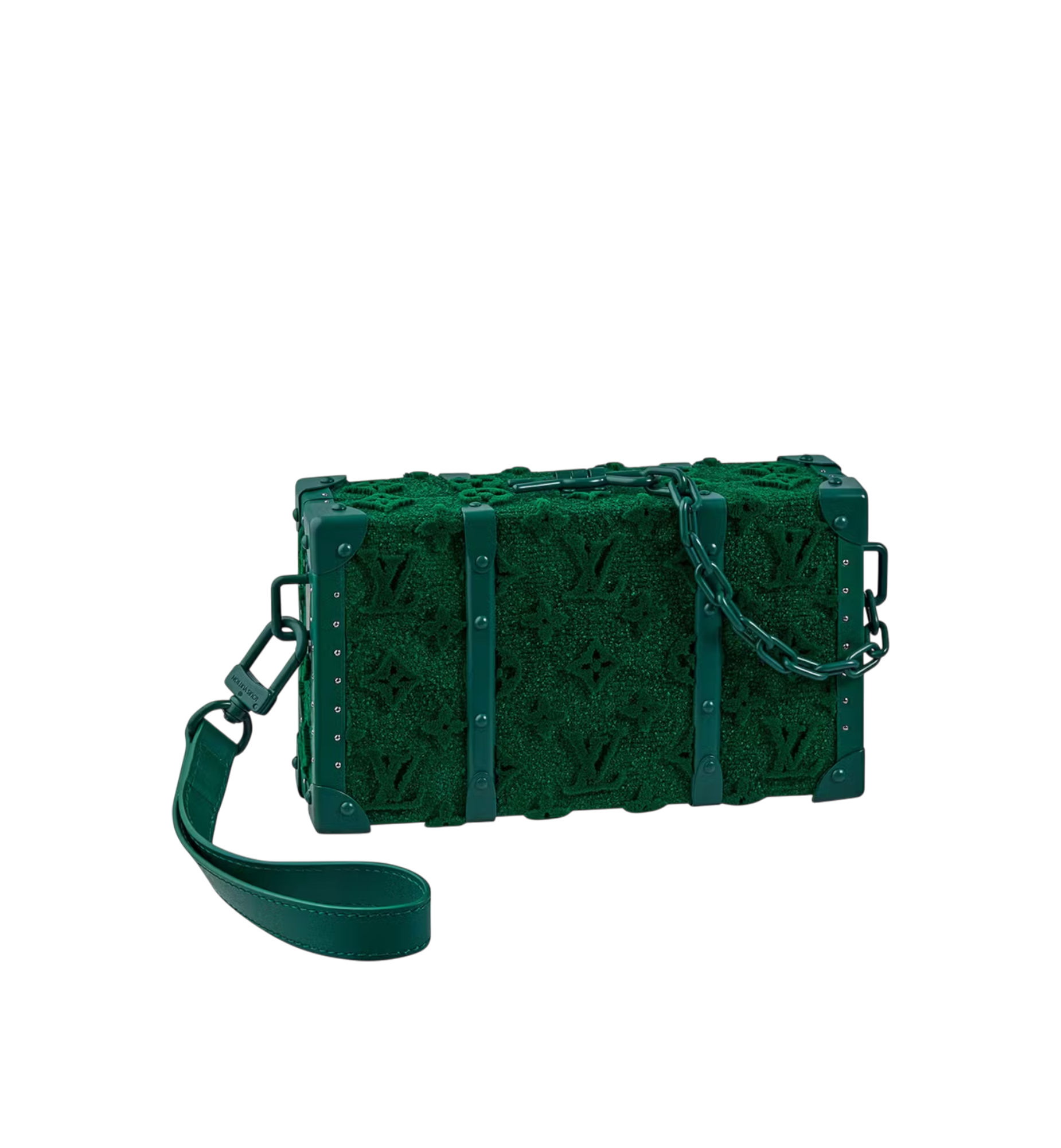 Louis Vuitton Monogram Tuffetage Trunk Green Limited Edition by Virgil Abloh