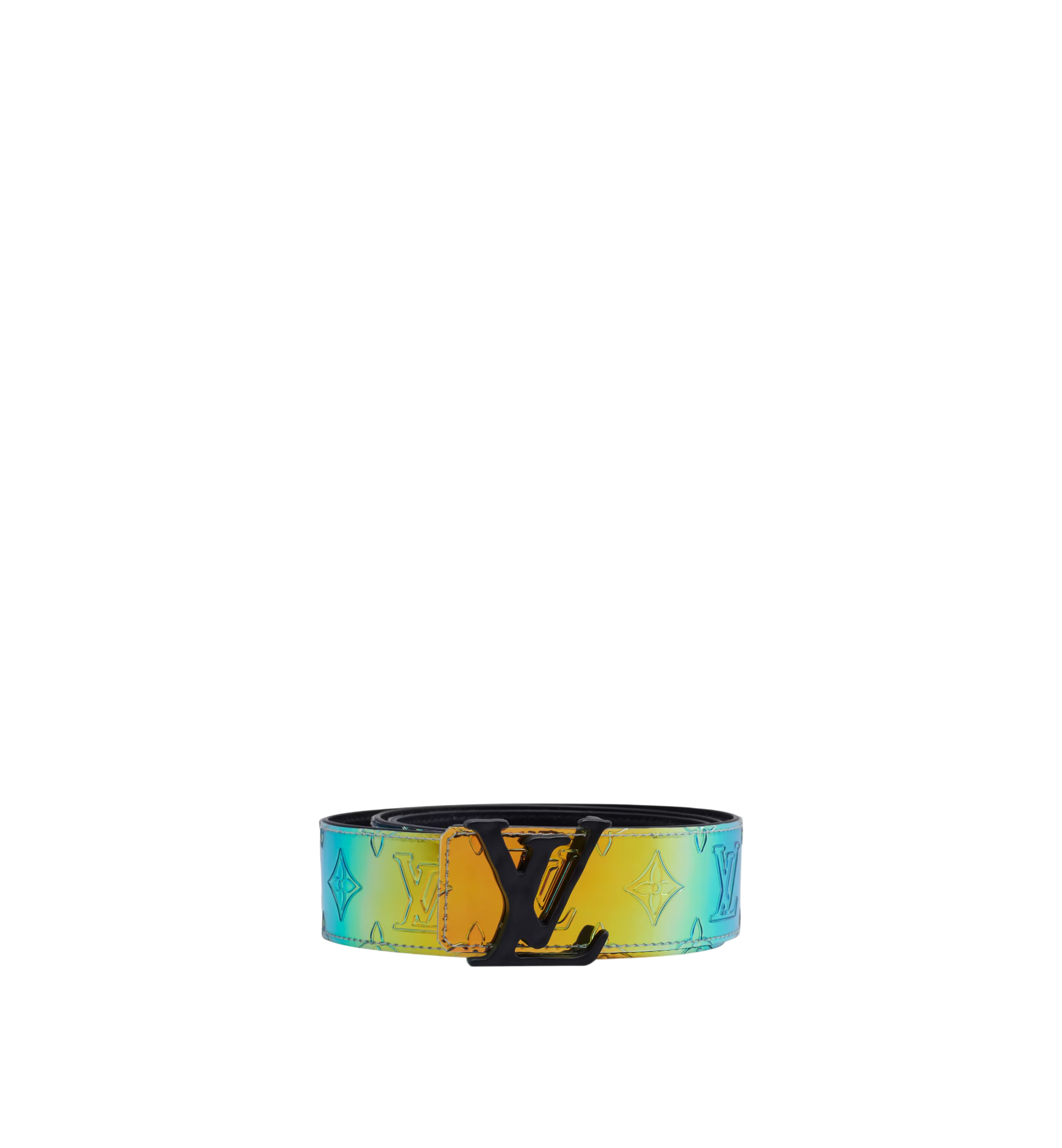 Louis Vuitton LV Shape Reversible Belt Monogram Prism | Leather with Matte Black