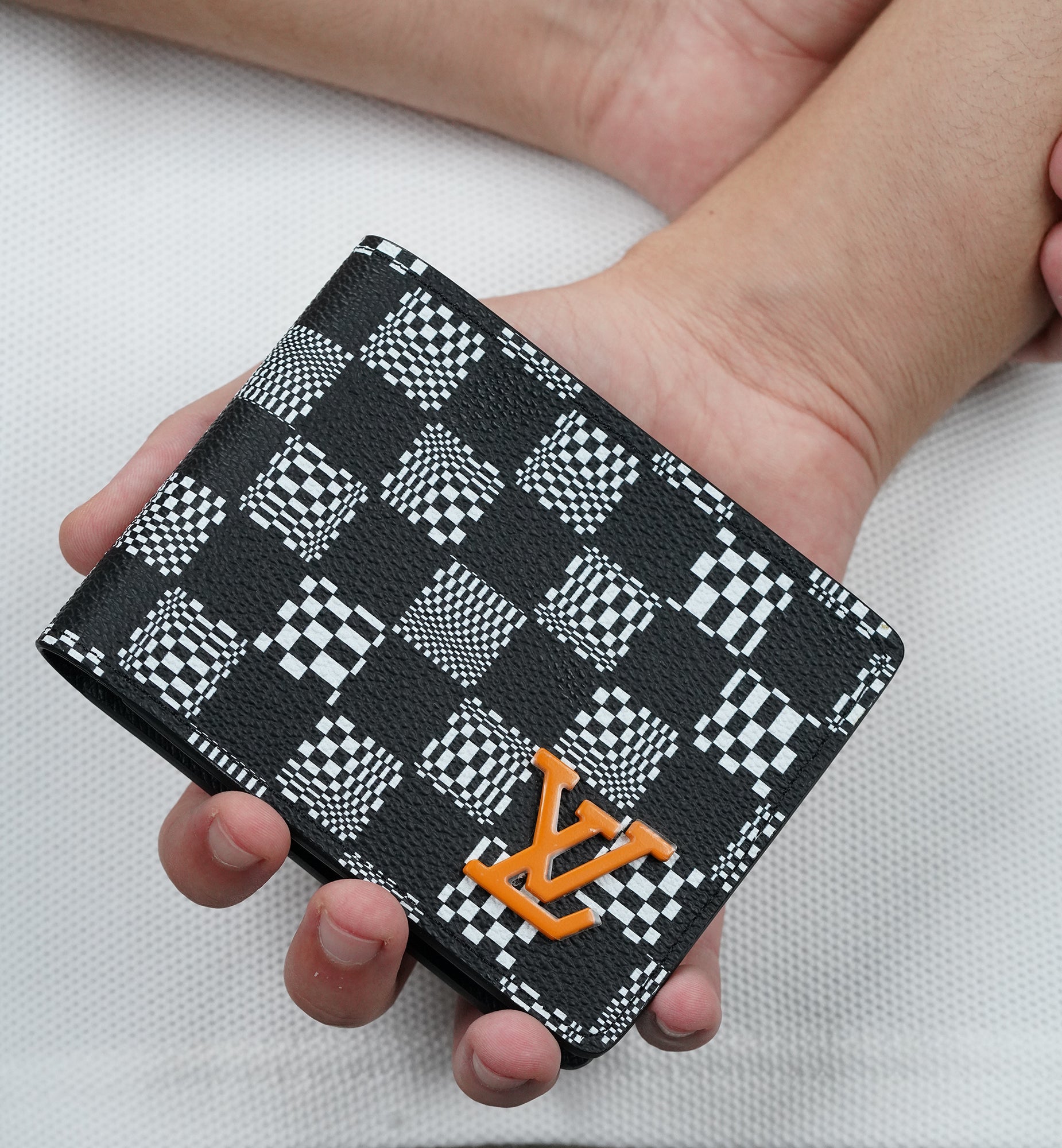 Louis Vuitton Multiple Black Checks Wallet Damier Cobalt Optic
