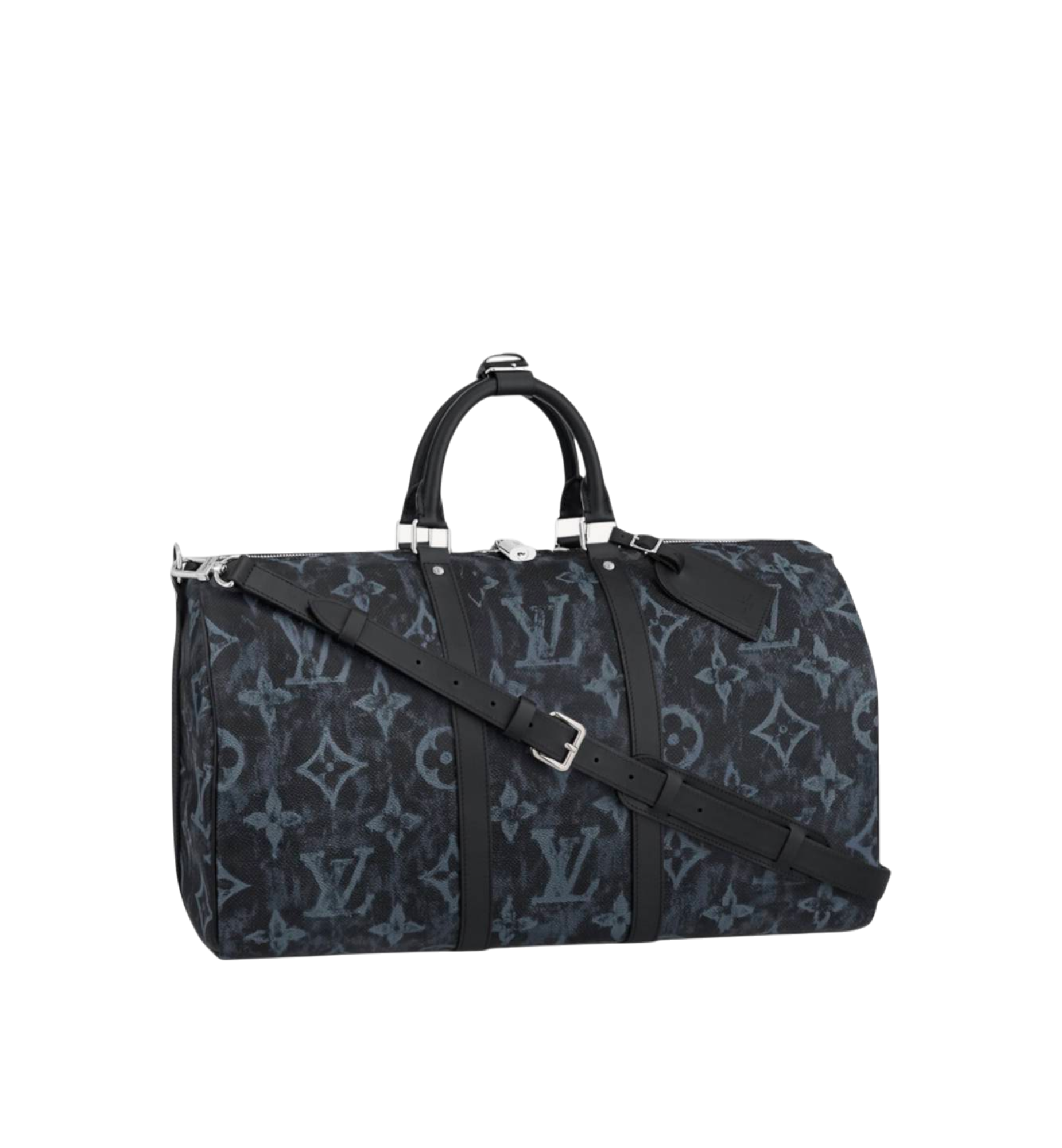 Louis Vuitton Monogram Pastel Noir Canvas Keepall Bandouliere 50