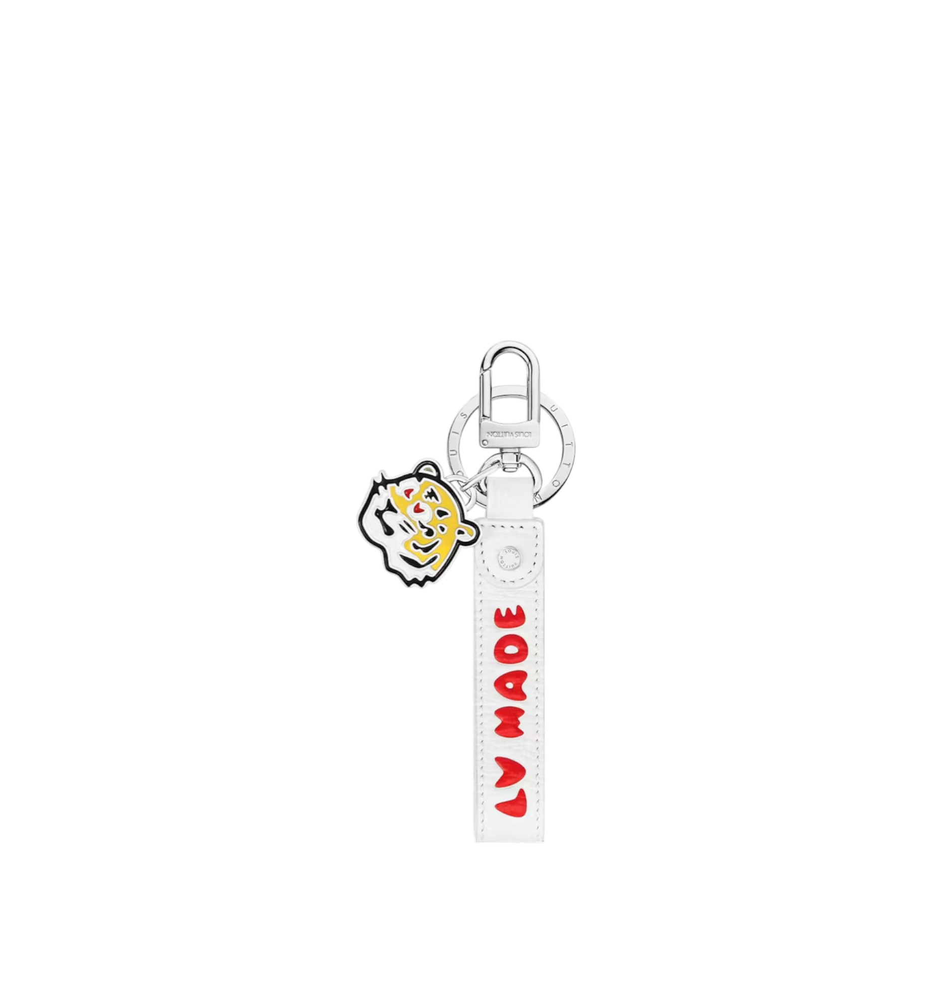 Louis Vuitton Keychain Dragon White Made LV White-Red